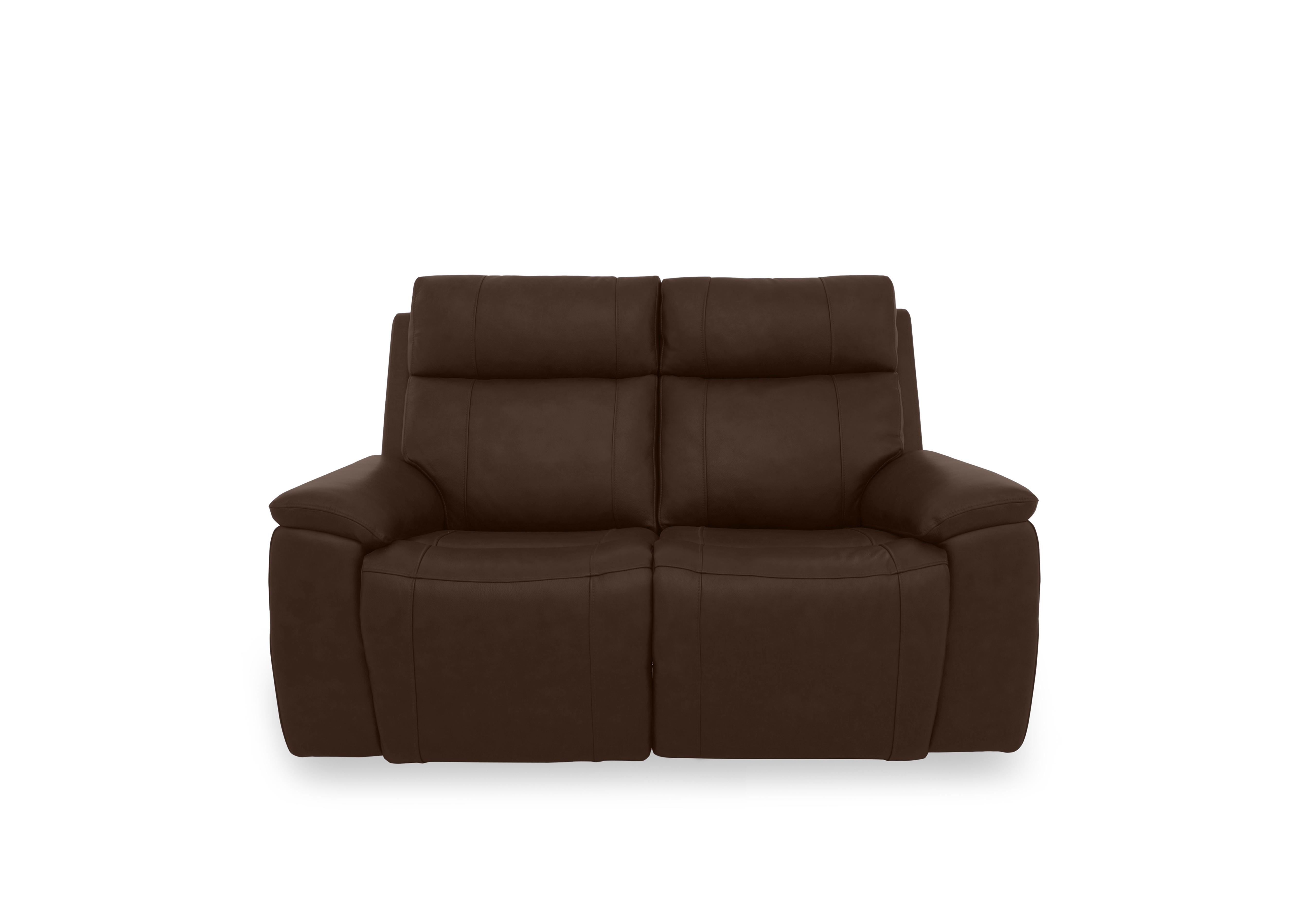 Aero Leather 2 Seater Power Recliner Sofa with Power Headrests and Heated Seats in Chocolate Cat-60/08 on Furniture Village
