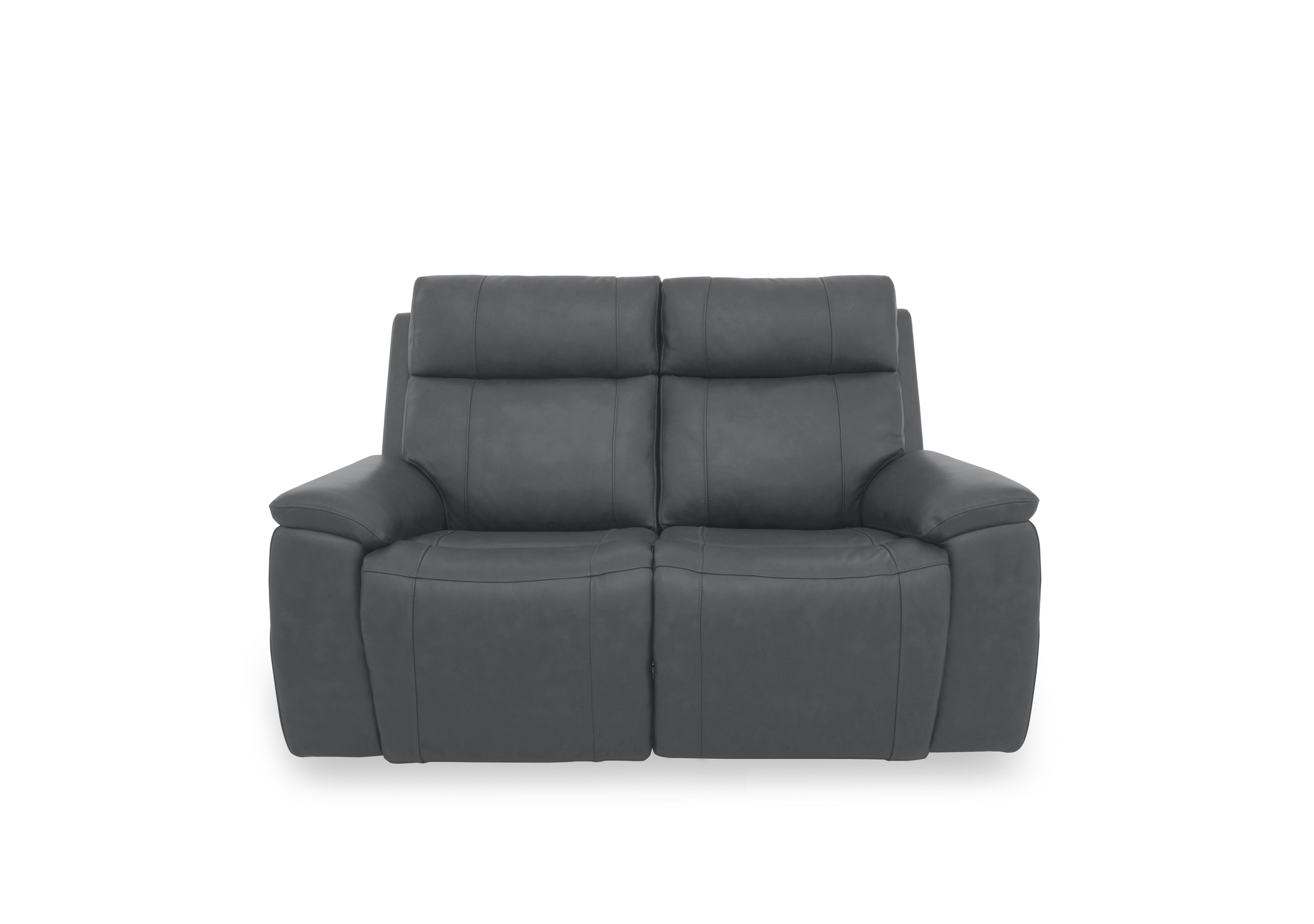 Aero Leather 2 Seater Power Recliner Sofa with Power Headrests and Heated Seats in Granite Cat-60/33 on Furniture Village