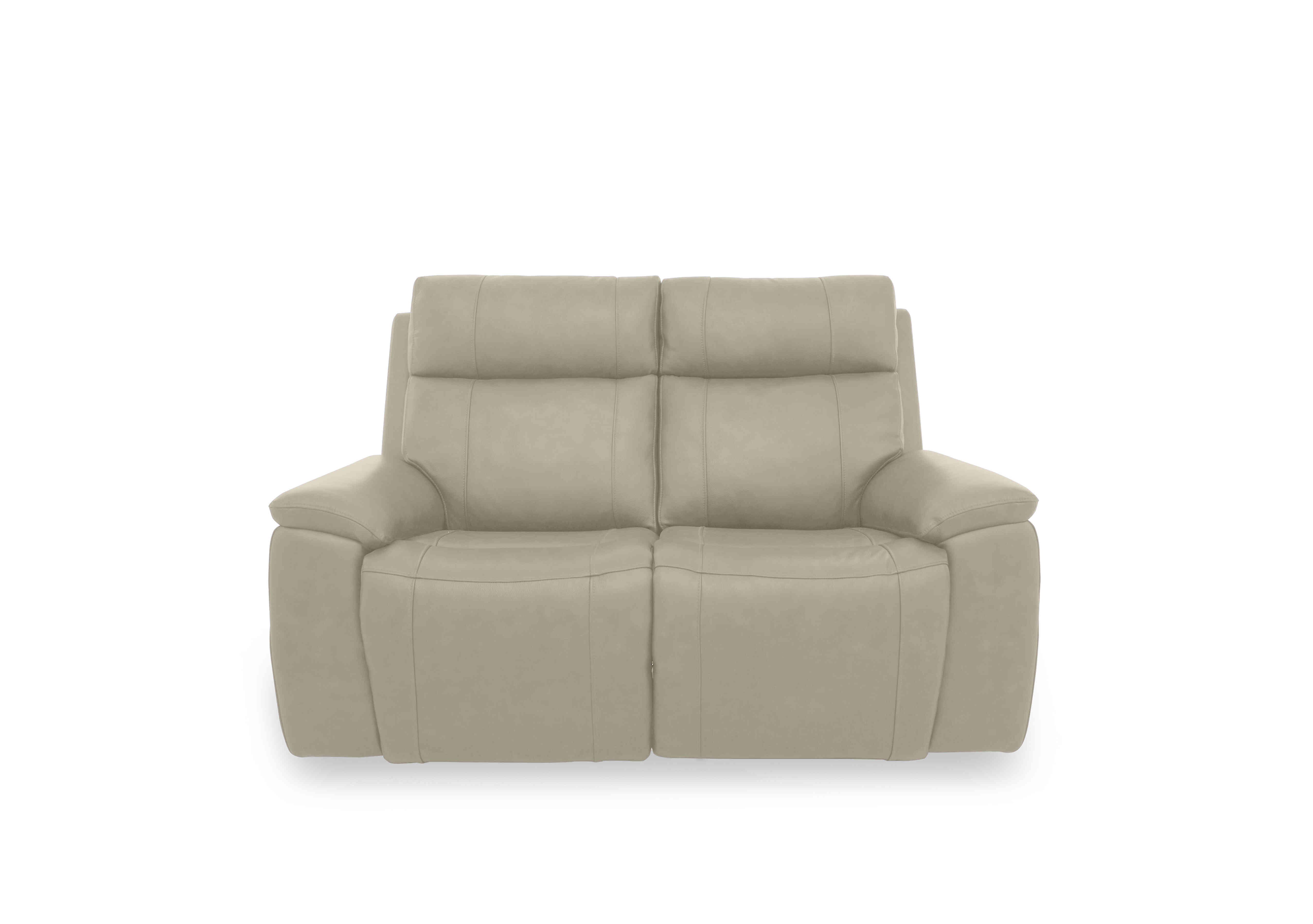 Aero Leather 2 Seater Power Recliner Sofa with Power Headrests and Heated Seats in Oyster Cat-40/08 on Furniture Village