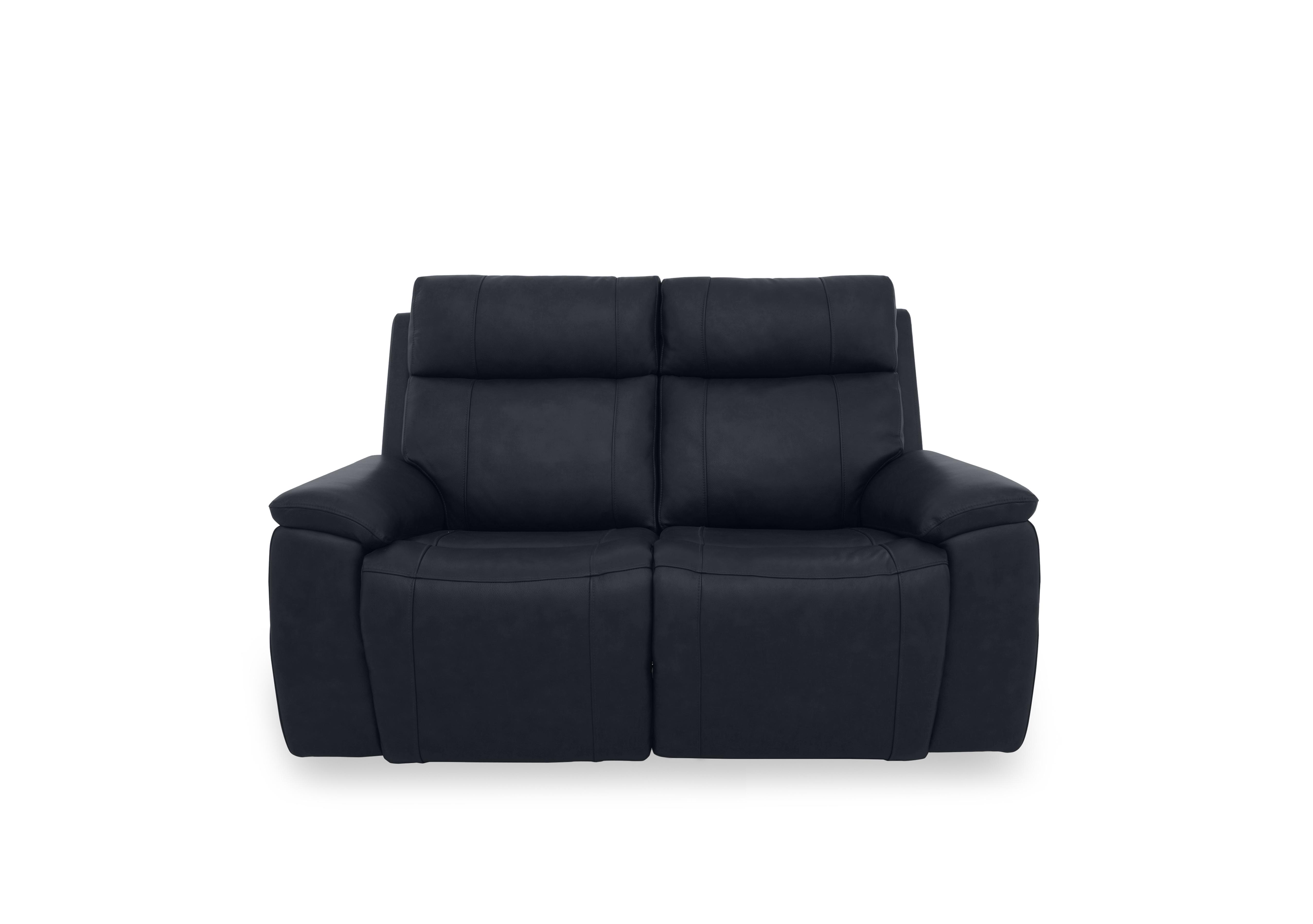 Aero Leather 2 Seater Sofa in Navy Cat-60/24 on Furniture Village