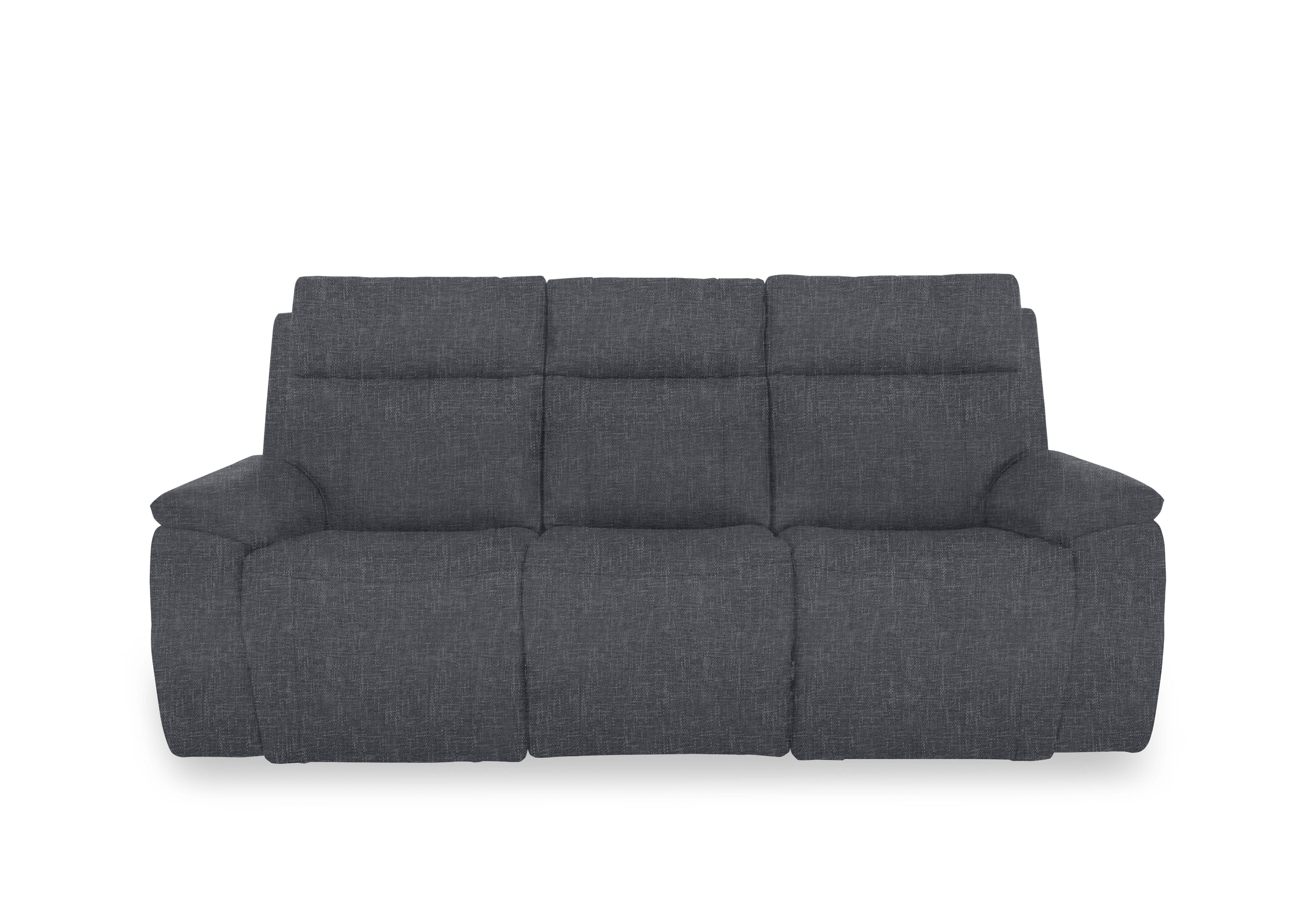 Aero Fabric 3 Seater Power Recliner Sofa with Power Headrests and Heated Seats in Anivia Dark Grey 13345 on Furniture Village