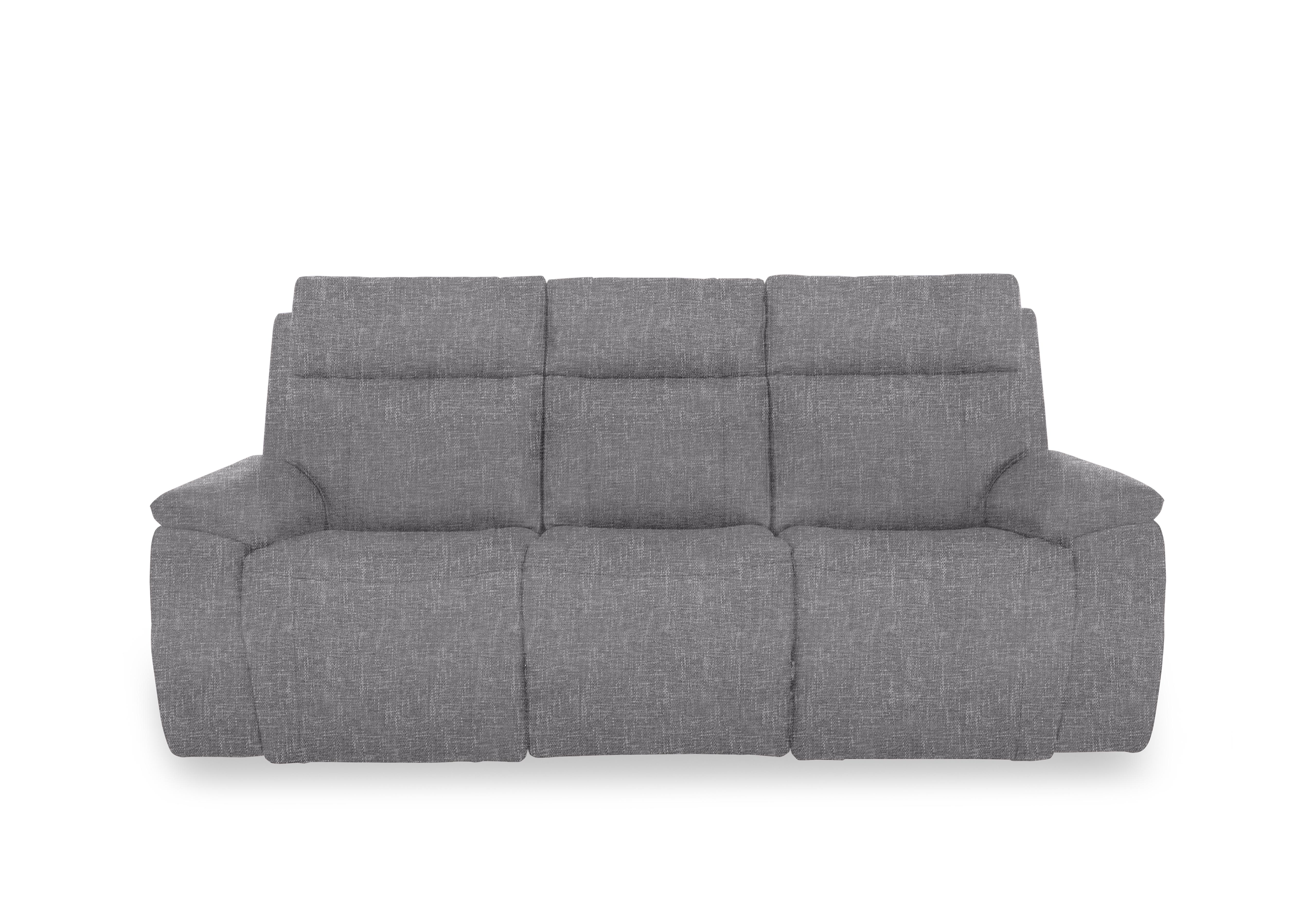 Aero Fabric 3 Seater Power Recliner Sofa with Power Headrests and Heated Seats in Anivia Grey 12445 on Furniture Village
