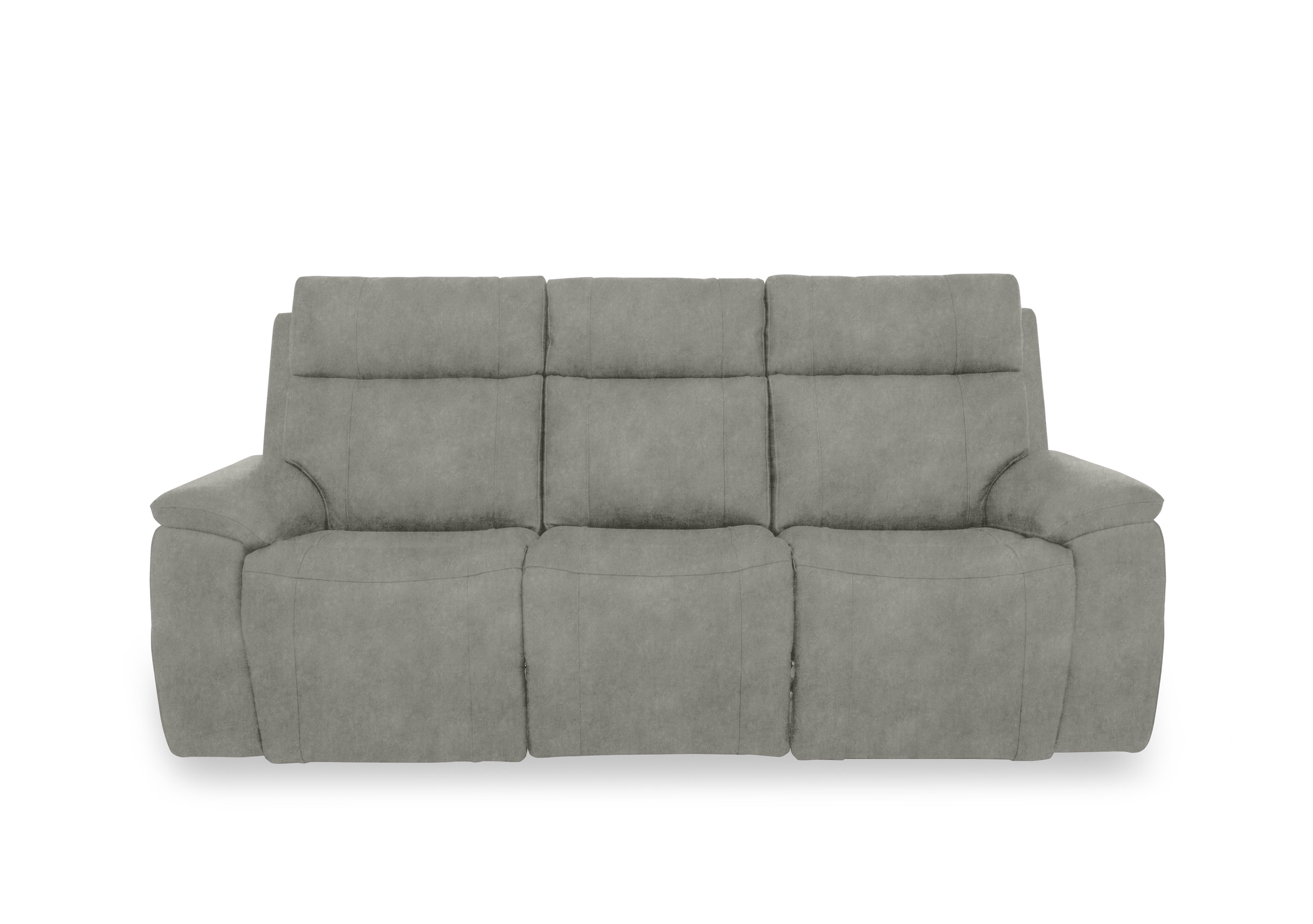 Aero Fabric 3 Seater Power Recliner Sofa with Power Headrests and Heated Seats in Marble Stone 18176 on Furniture Village