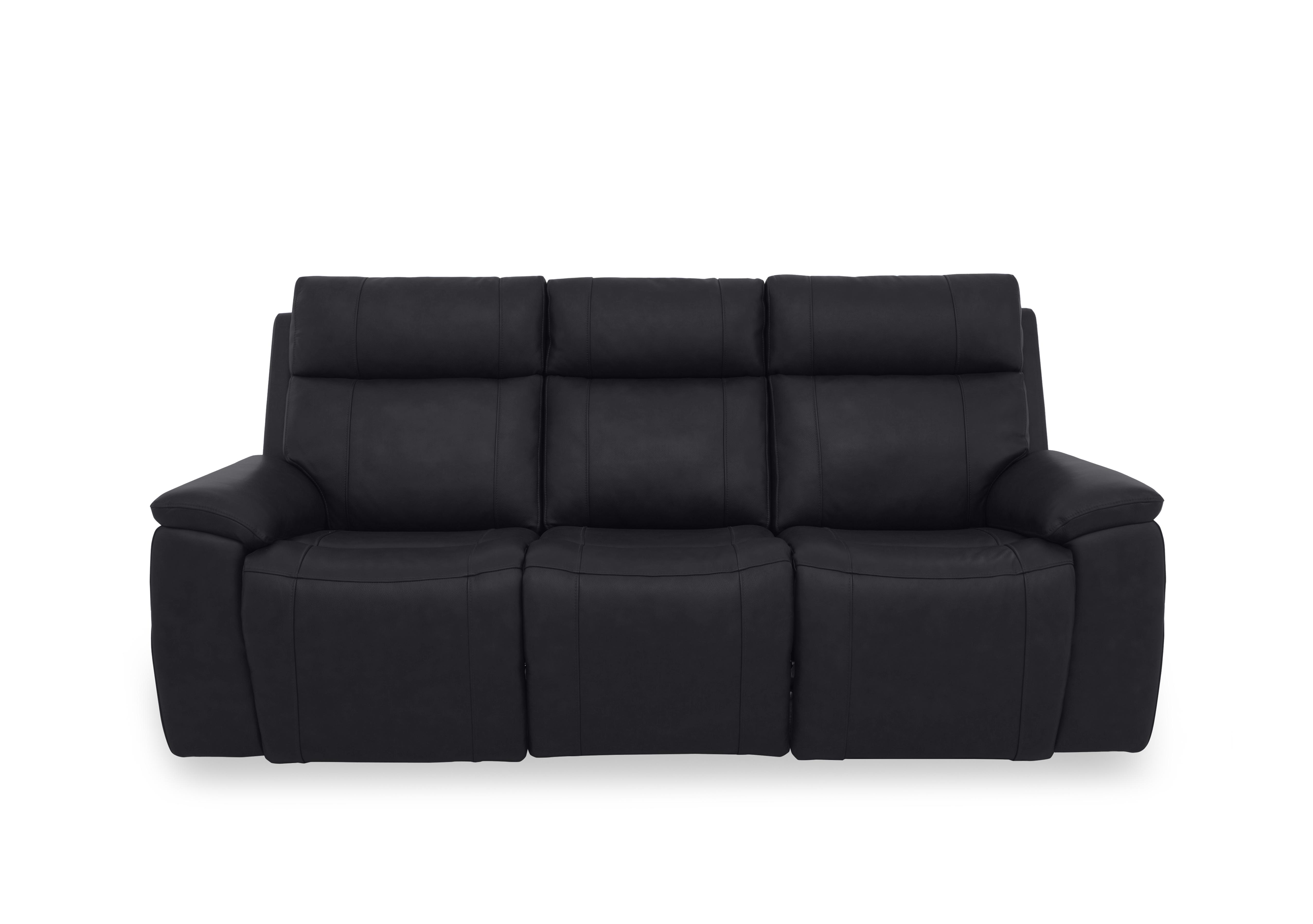 Aero Leather 3 Seater Power Recliner Sofa with Power Headrests and Heated Seats in Lavender Grey Cat-60/18 on Furniture Village