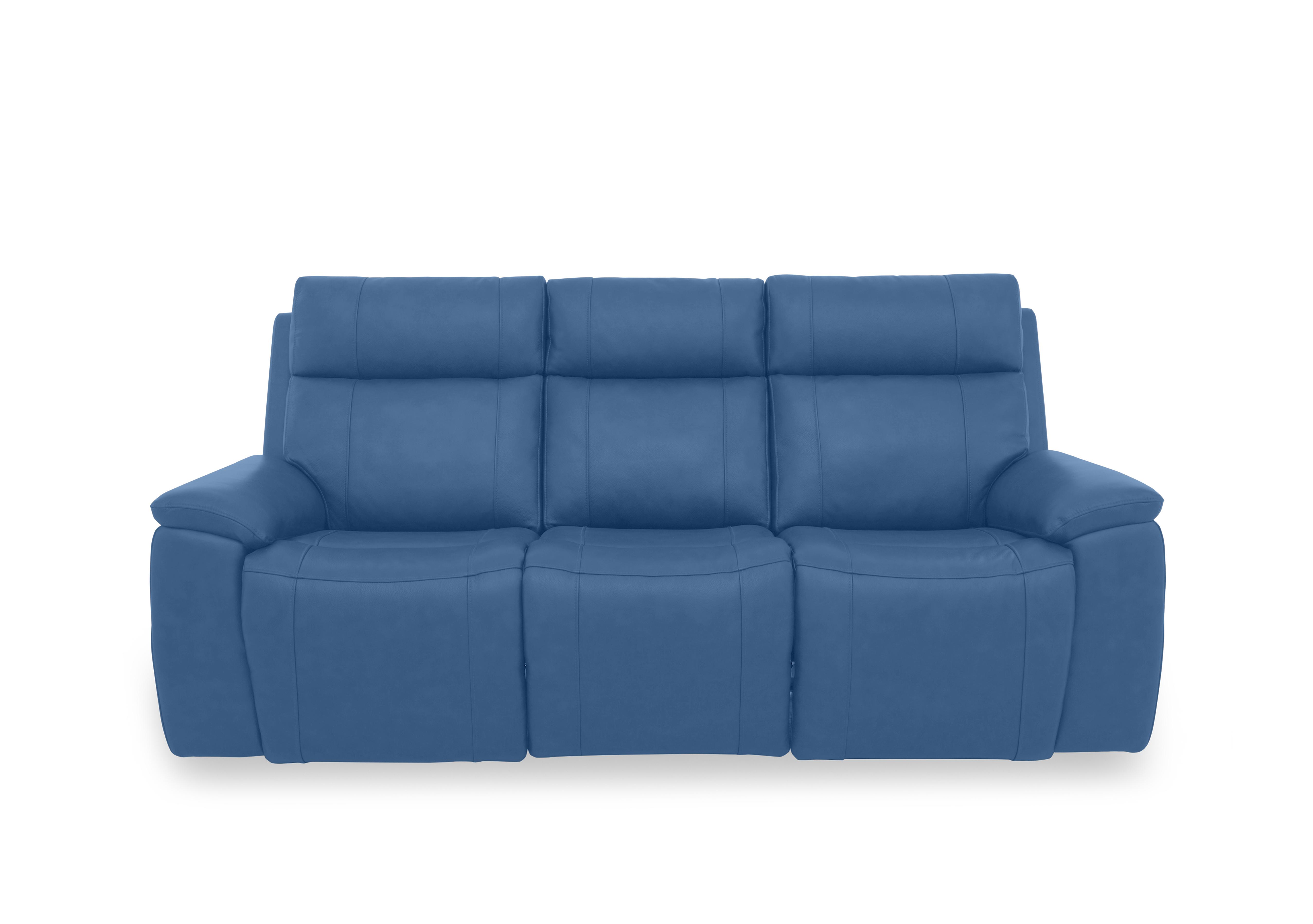 Aero Leather 3 Seater Sofa in Aegean Cat-40/12 on Furniture Village