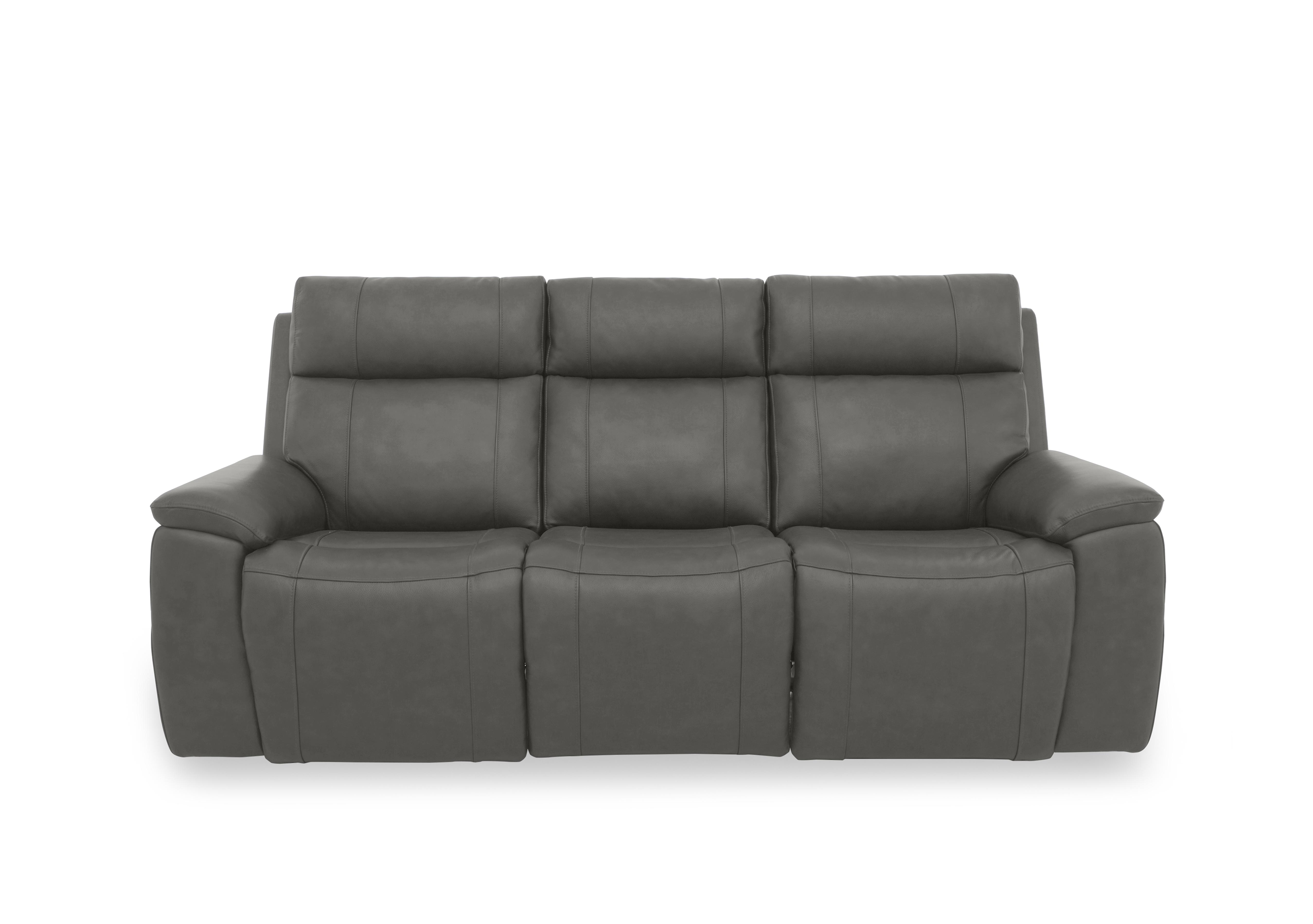 Aero Leather 3 Seater Sofa in Elephant Cat-40/15 on Furniture Village