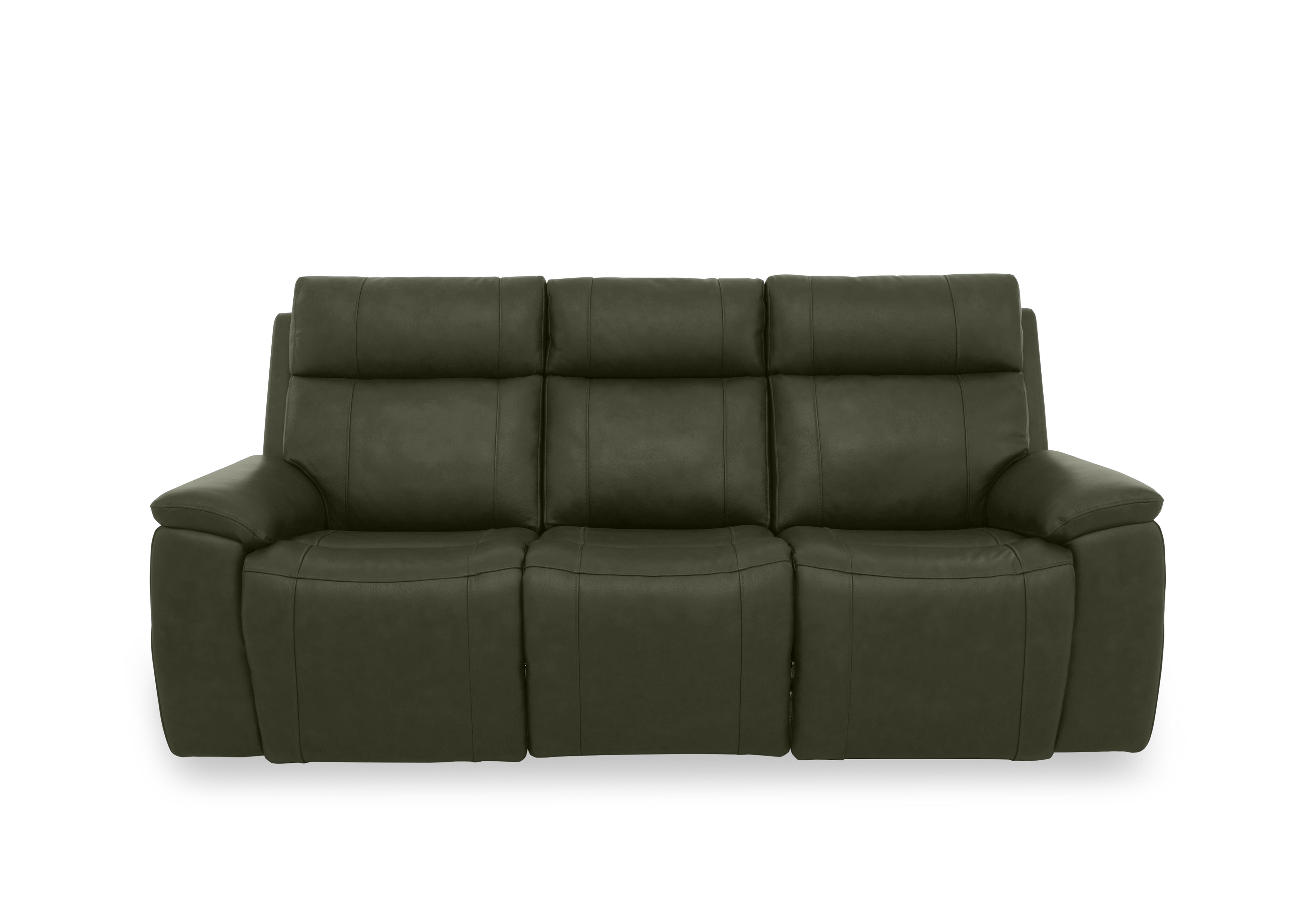 Aero Leather 3 Seater Sofa in Oslo Pine Cat-40/10 on Furniture Village