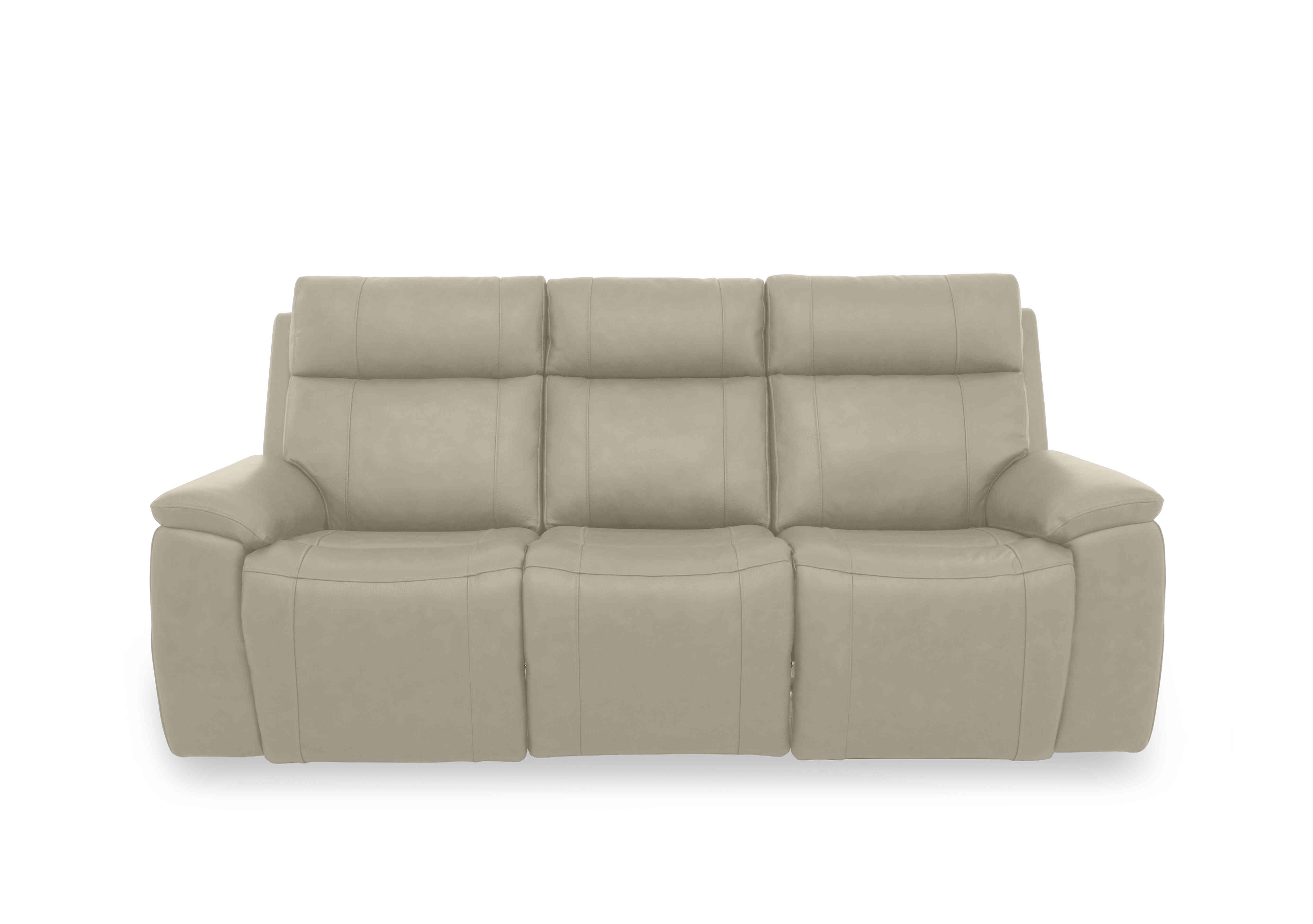 Aero Leather 3 Seater Sofa in Oyster Cat-40/08 on Furniture Village