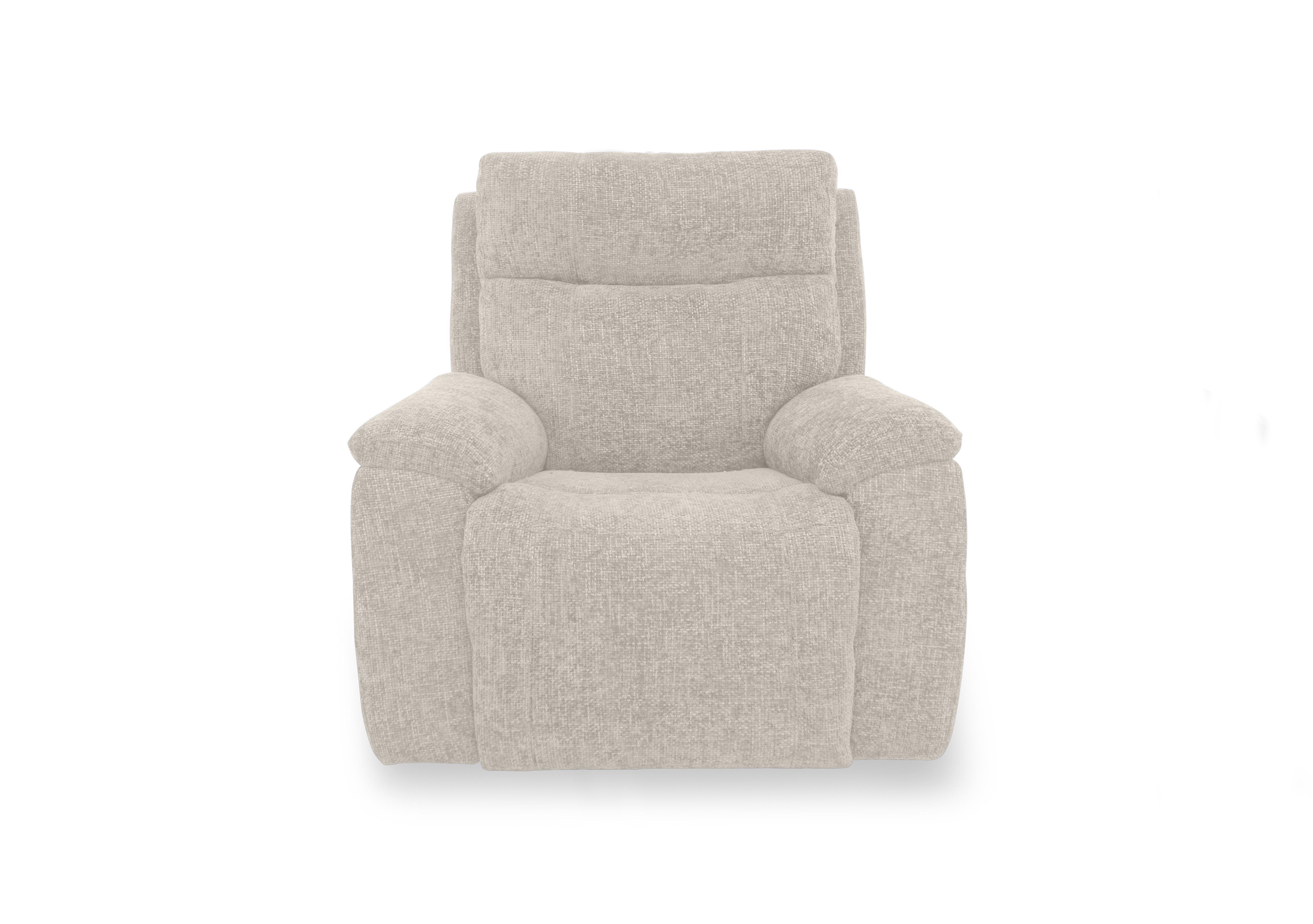 Aero Fabric Power Recliner Chair with Power Headrest in Hopsack Natural 70002 on Furniture Village