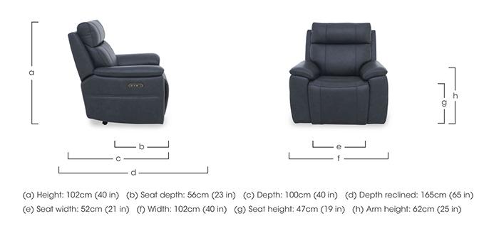 Aero Leather Power Recliner Chair with Power Headrest in  on Furniture Village