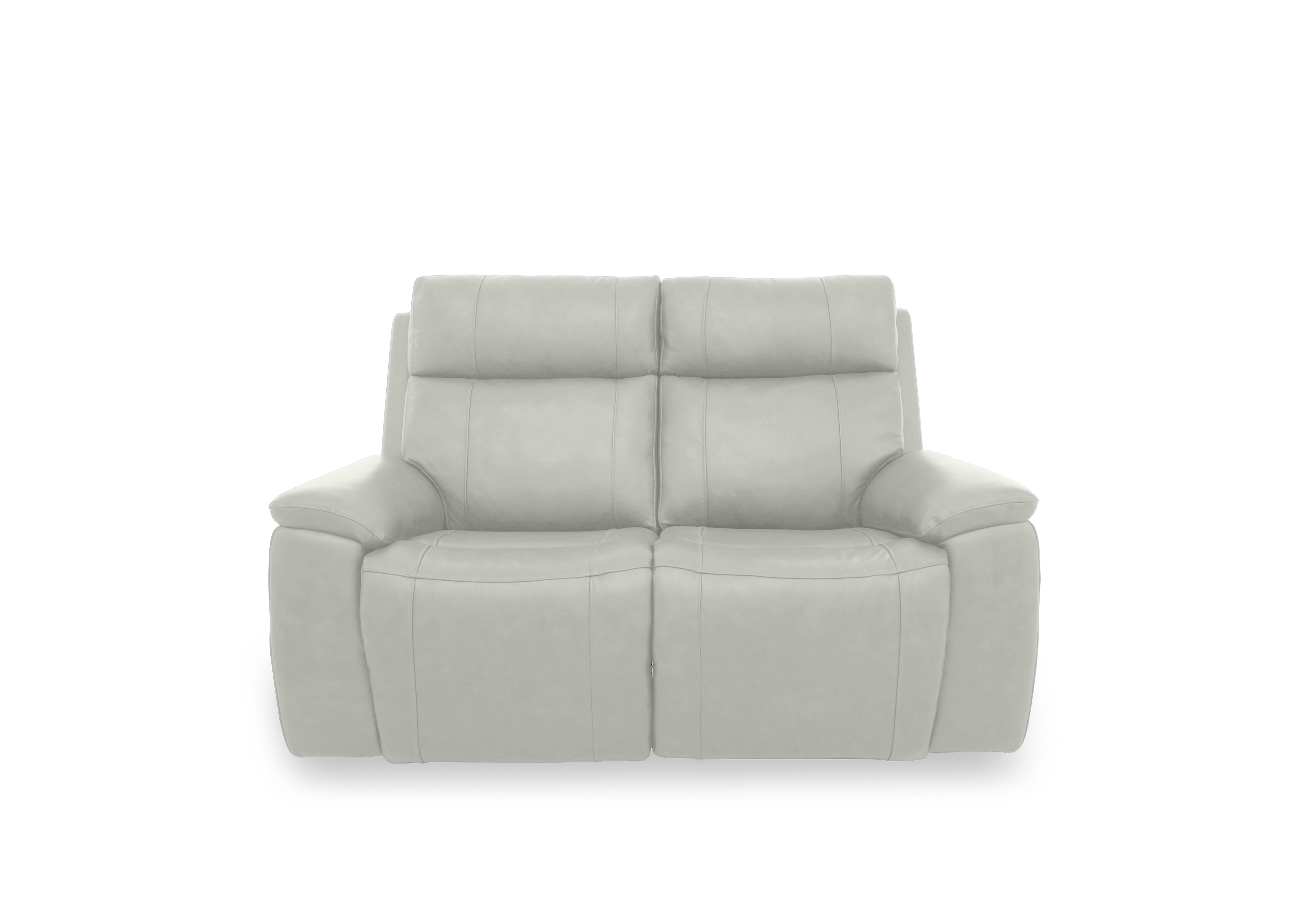Aero Leather 2 Seater Power Recliner Sofa with Power Headrests in Light Grey Cat-40/27 on Furniture Village