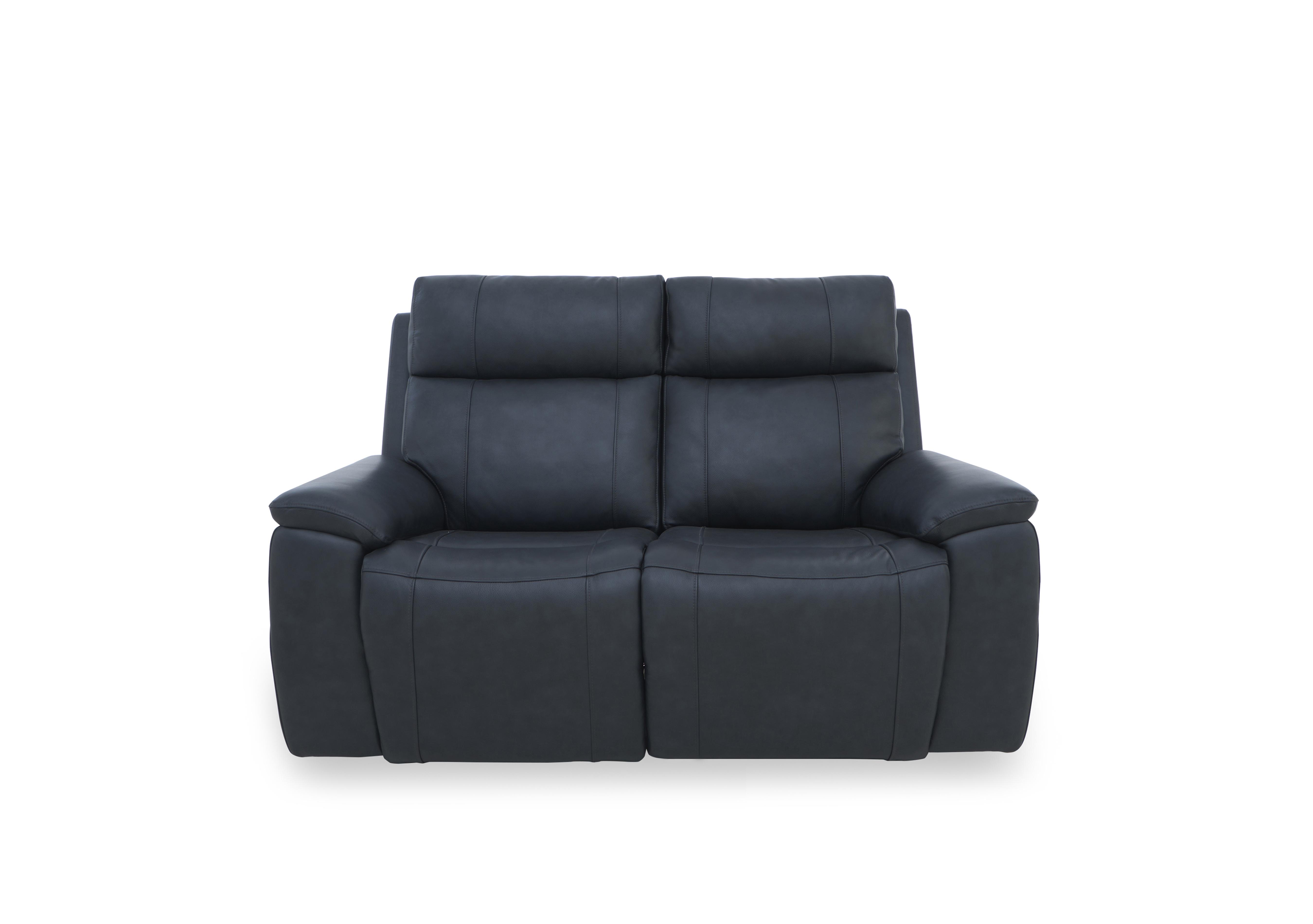 Aero Leather 2 Seater Power Recliner Sofa with Power Headrests in Navy Cat-40/24 on Furniture Village
