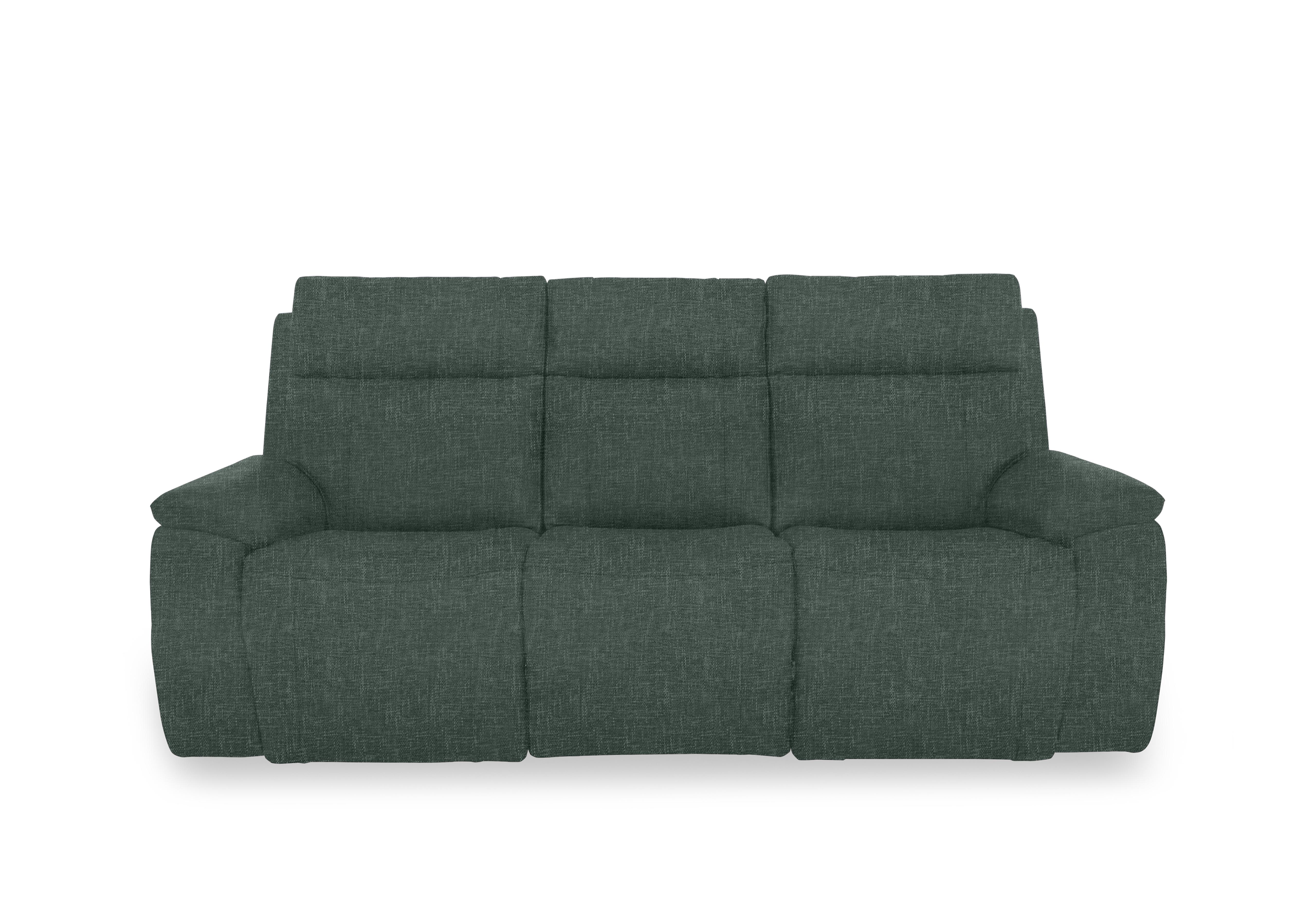 Aero Fabric 3 Seater Power Recliner Sofa with Power Headrests in Anivia Green 19445 on Furniture Village