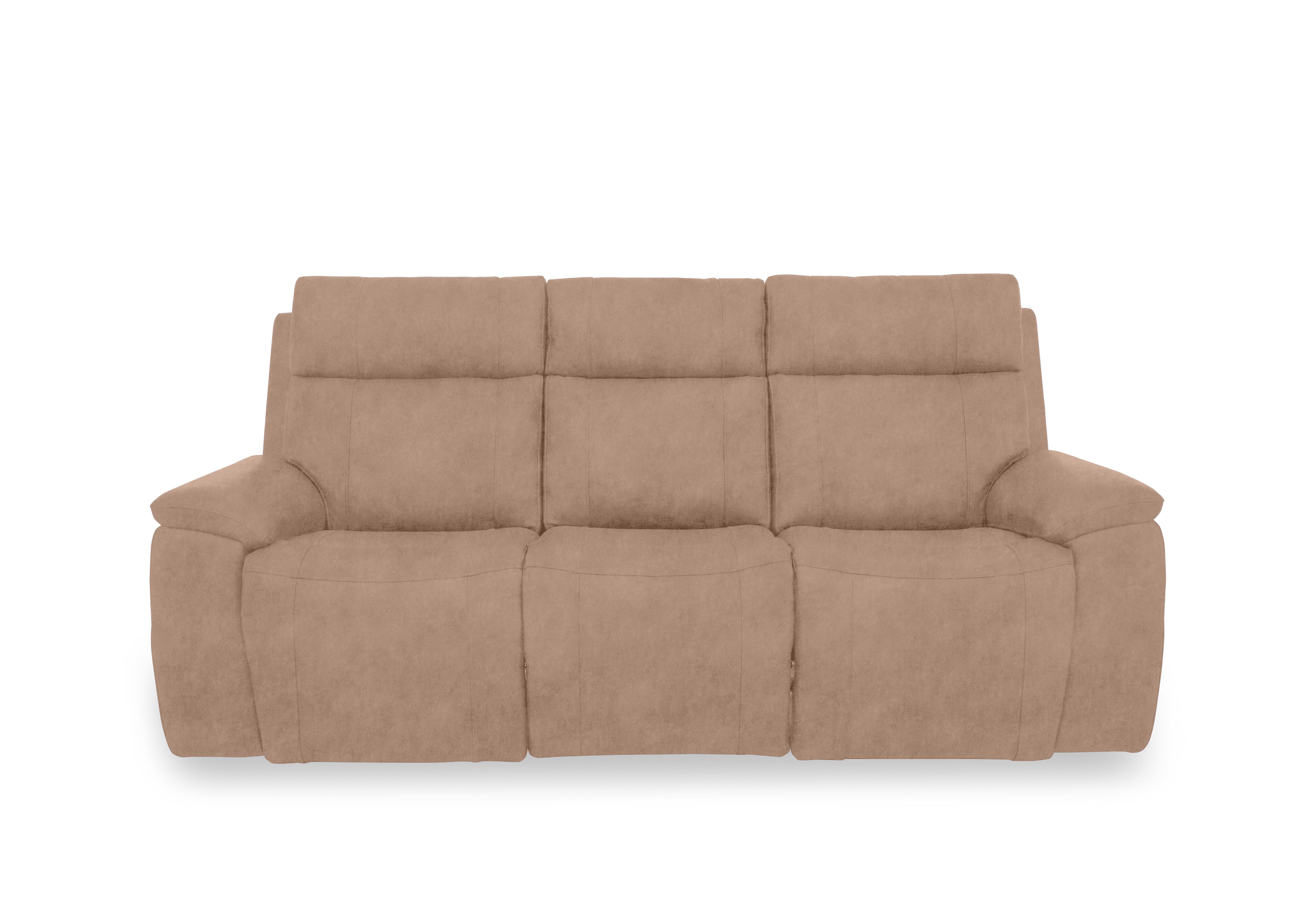 Aero Fabric 3 Seater Power Recliner Sofa with Power Headrests in Dexter Sand 43507 on Furniture Village