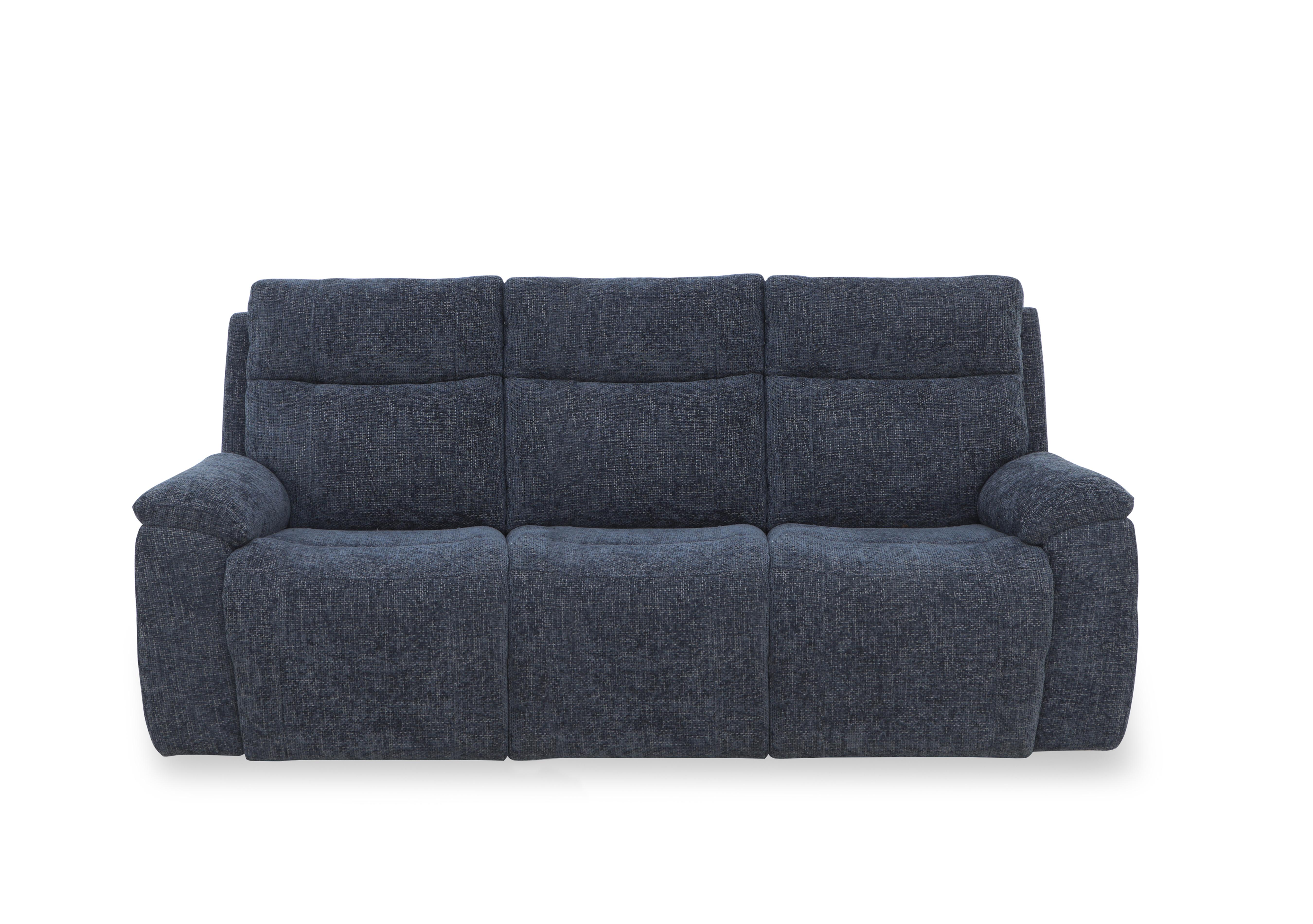 Aero Fabric 3 Seater Power Recliner Sofa with Power Headrests in Hopsack Midnight 70005 on Furniture Village