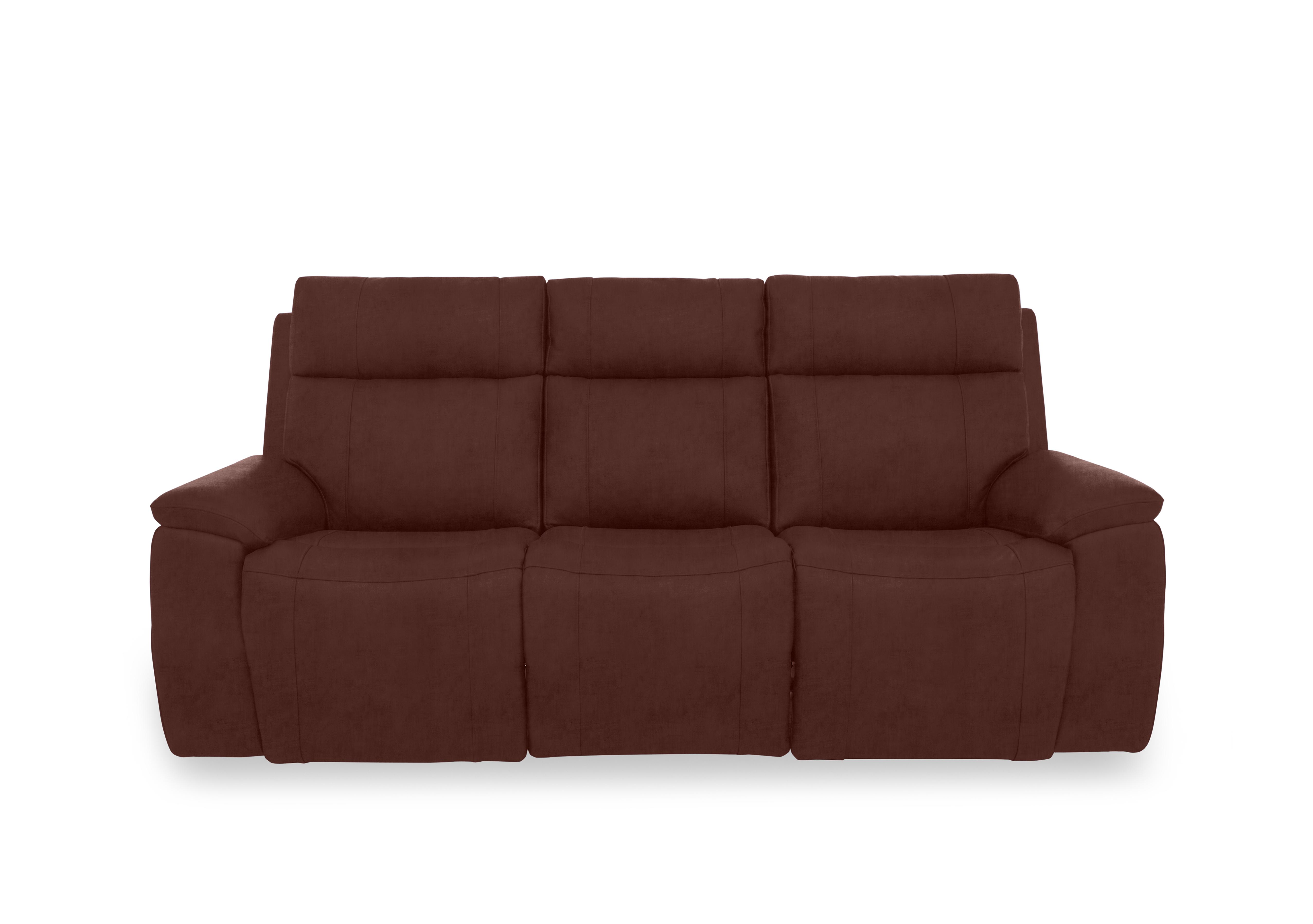 Aero Fabric 3 Seater Power Recliner Sofa with Power Headrests in Manhattan Burnt Sienna 58008 on Furniture Village