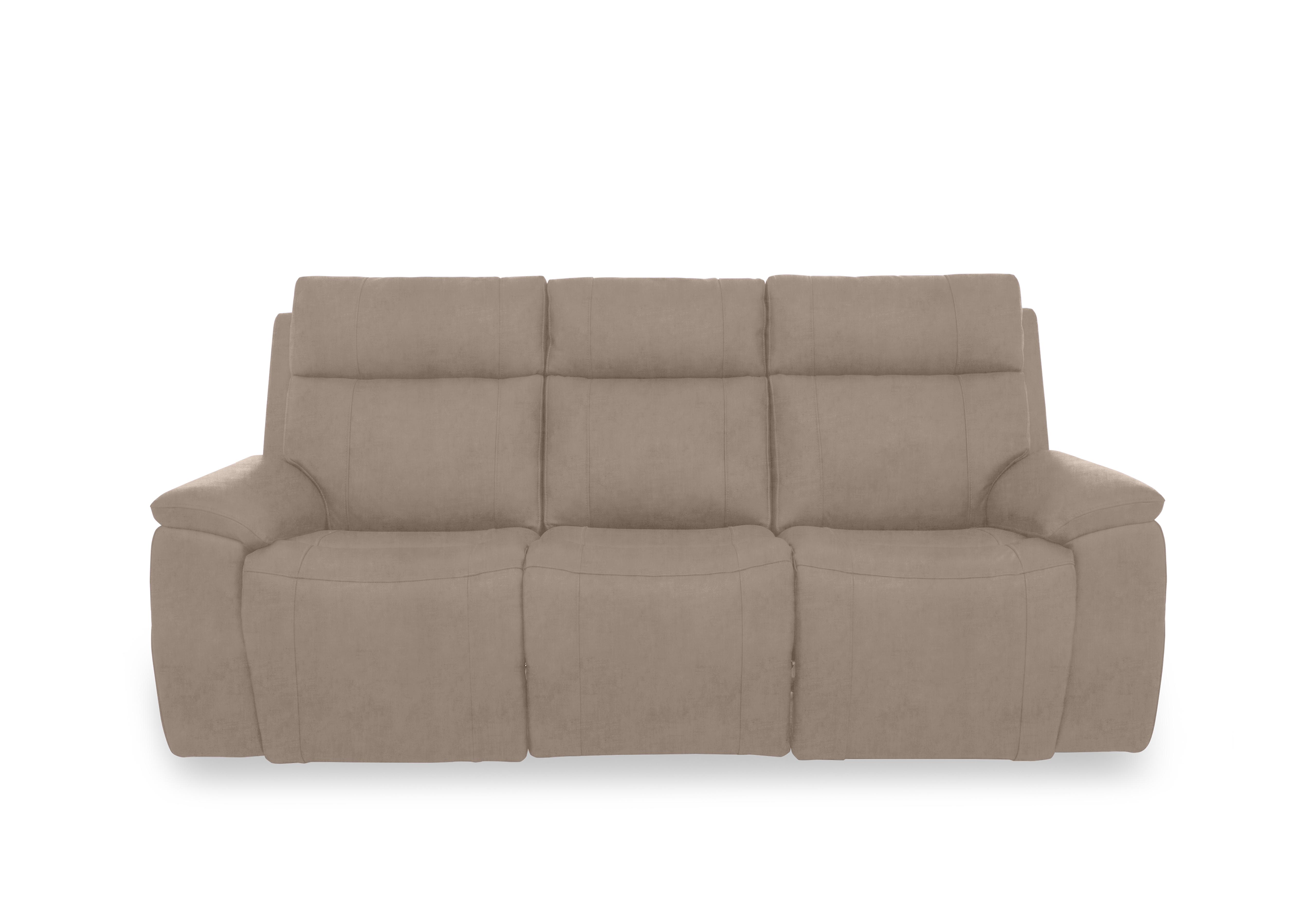 Aero Fabric 3 Seater Power Recliner Sofa with Power Headrests in Manhattan Nutmeg 58005 on Furniture Village