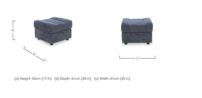 Aero Fabric Storage Footstool in  on Furniture Village