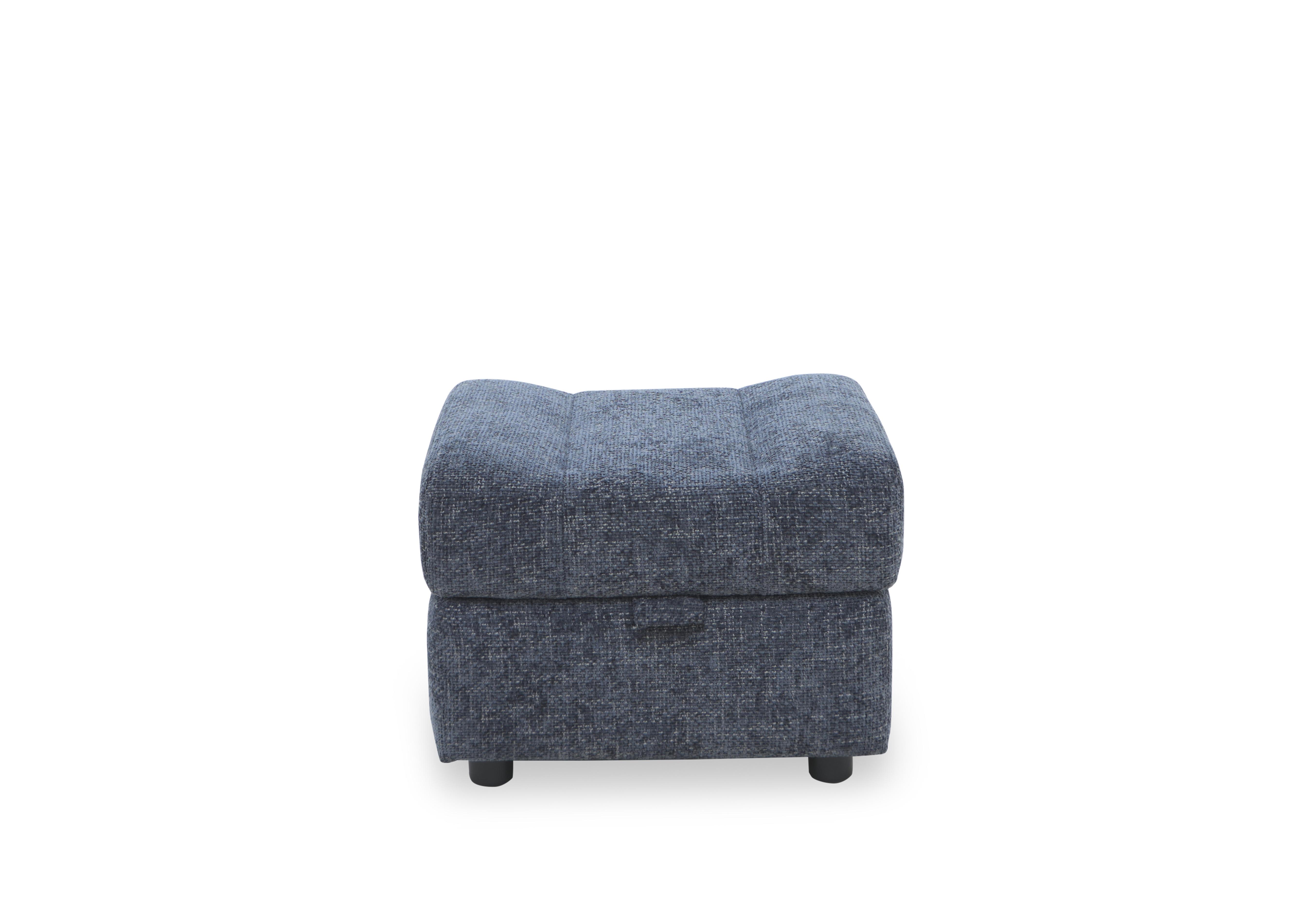 Aero Fabric Storage Footstool in Hopsack Midnight 70005 on Furniture Village