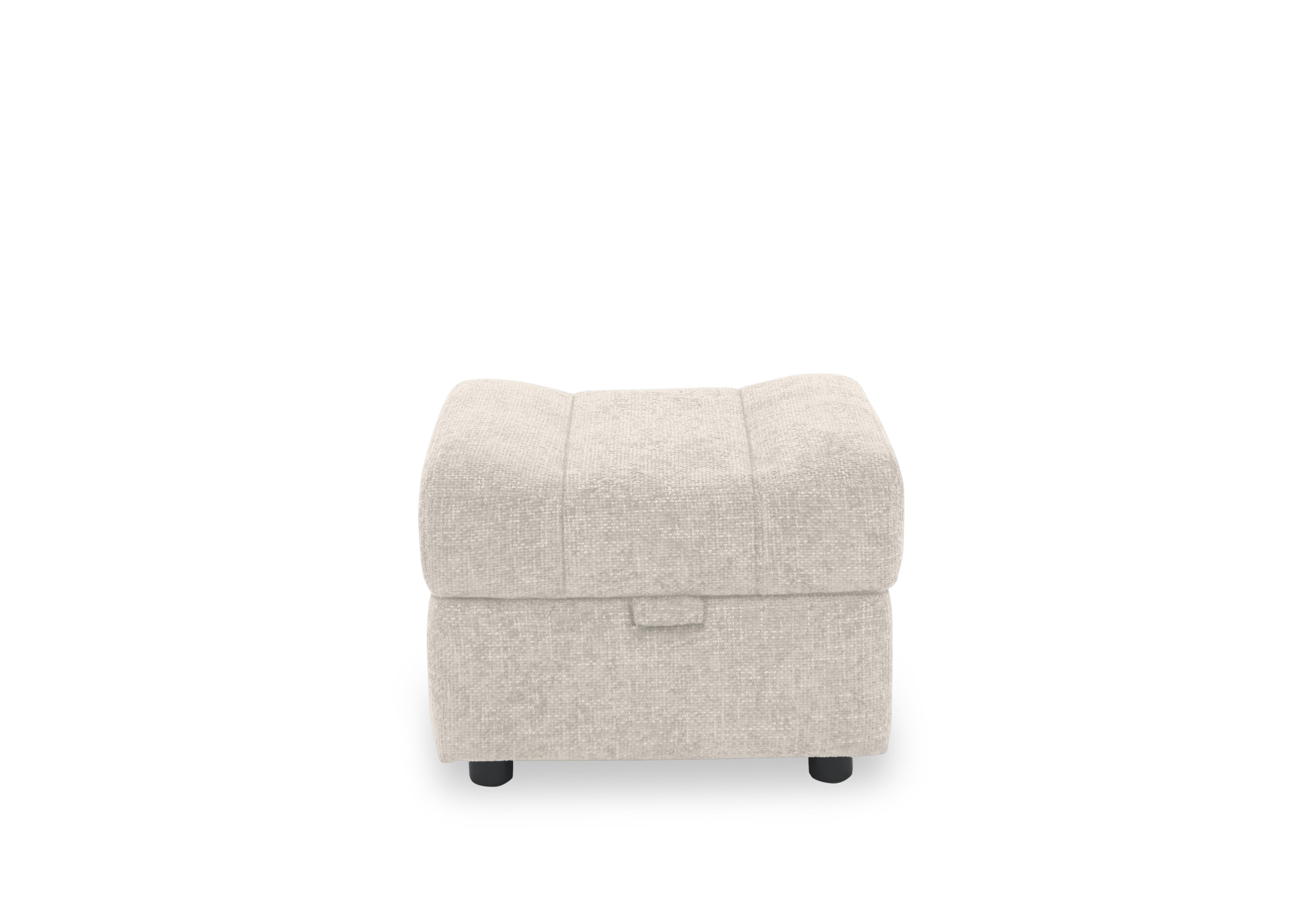 Aero Fabric Storage Footstool in Hopsack Natural 70002 on Furniture Village