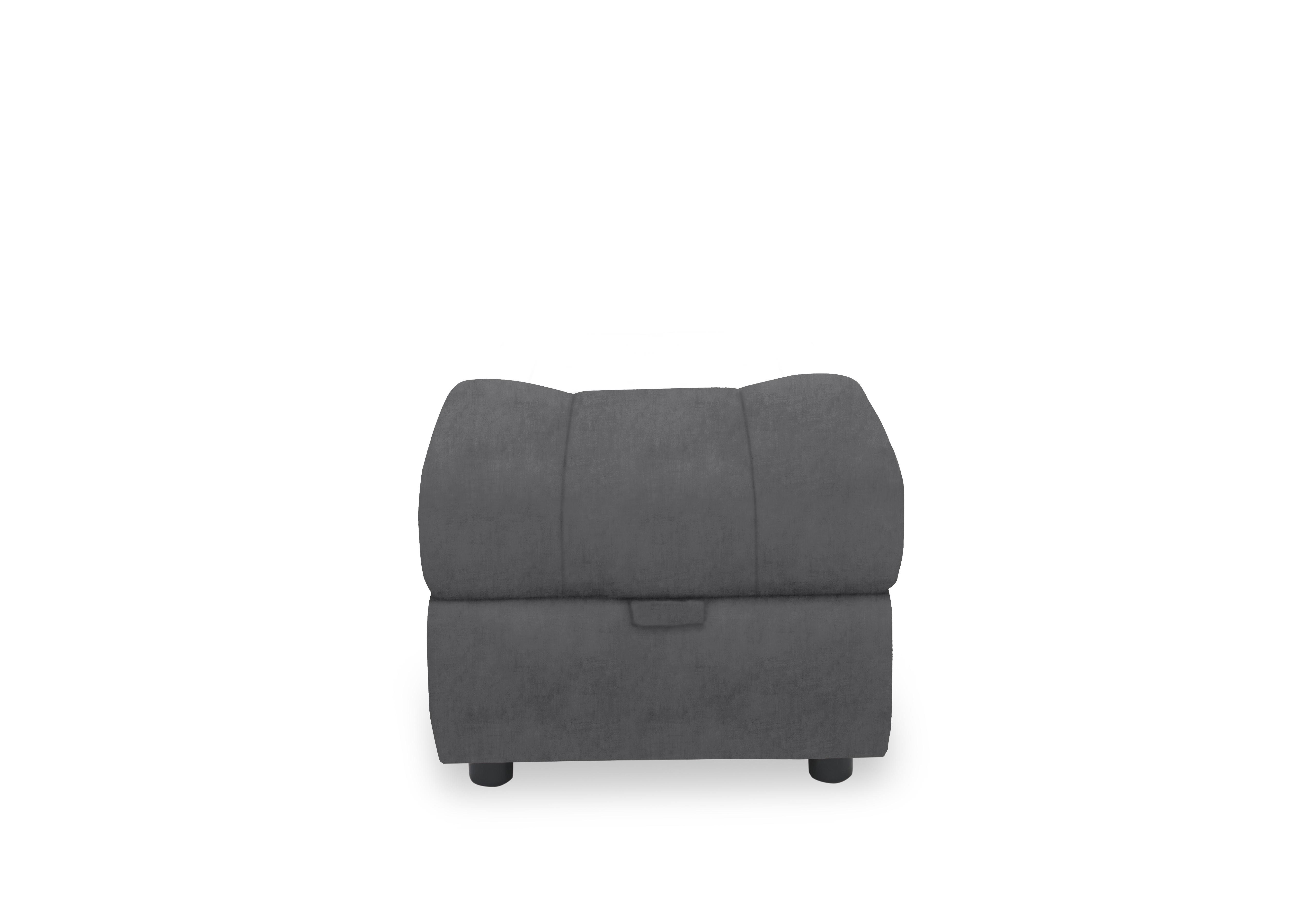 Aero Fabric Storage Footstool in Manhattan Charcoal 58003 on Furniture Village