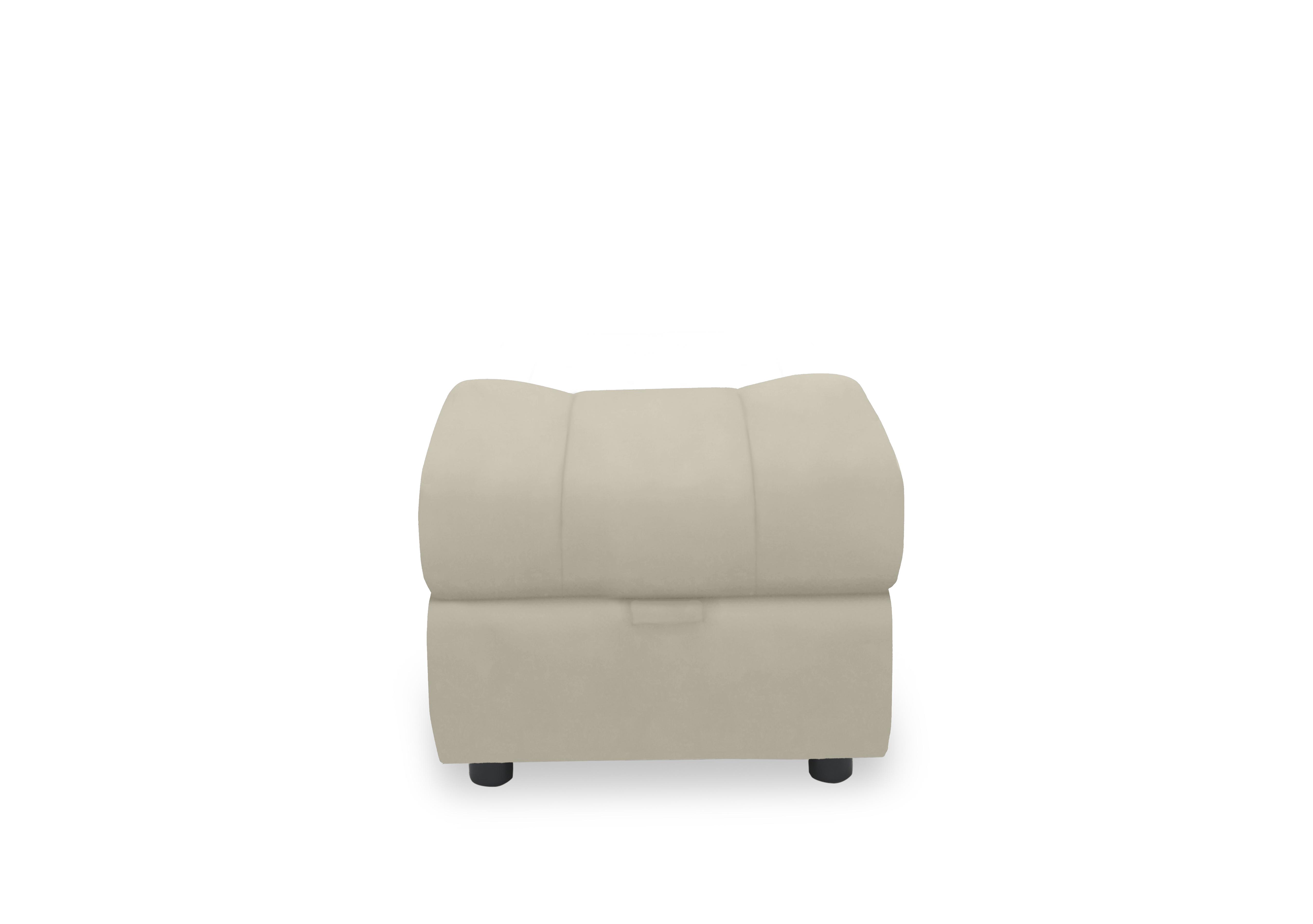 Aero Leather Storage Footstool in Bone China Cat-60/05 on Furniture Village