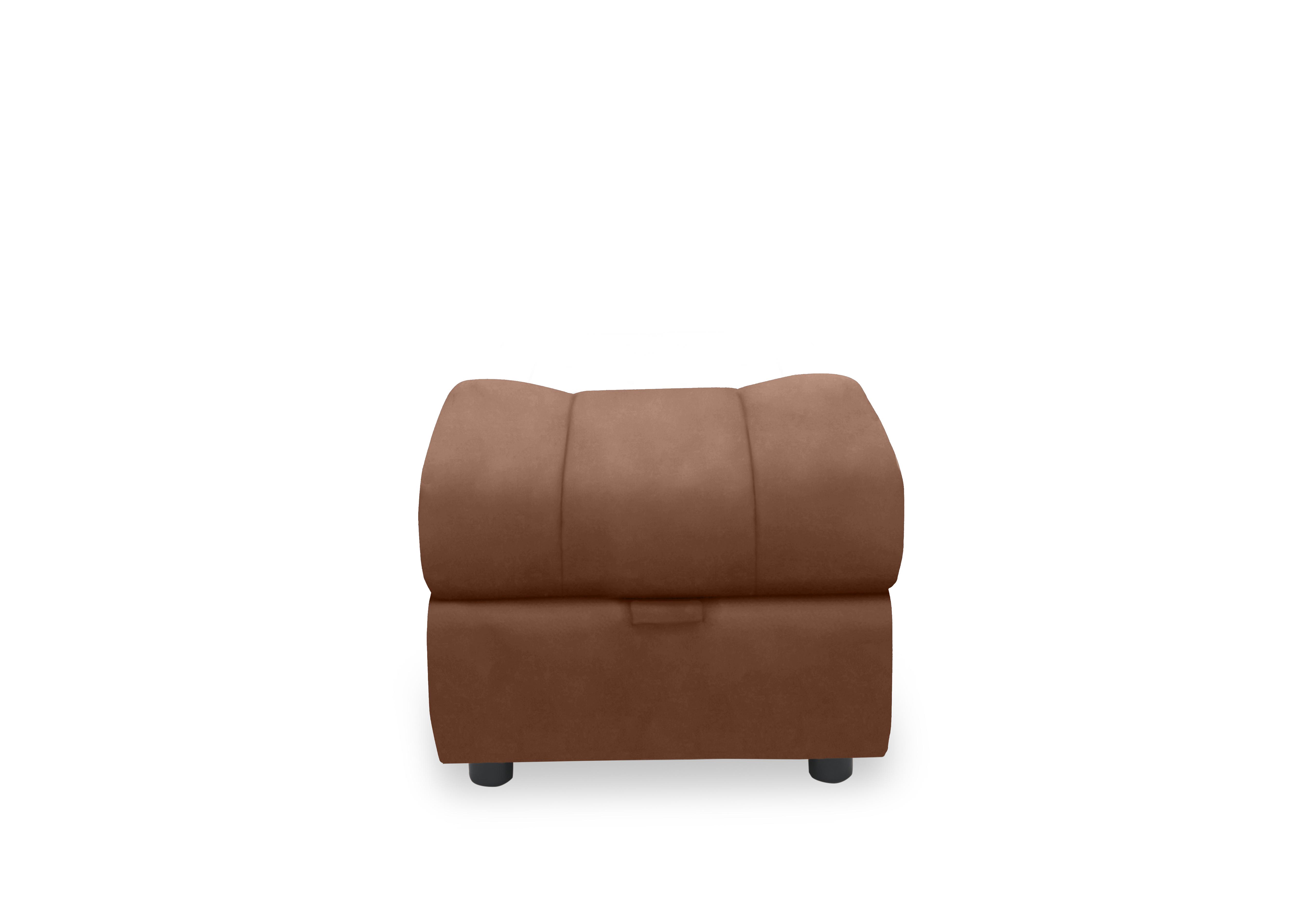 Aero Leather Storage Footstool in Butterscotch Cat-60/07 on Furniture Village