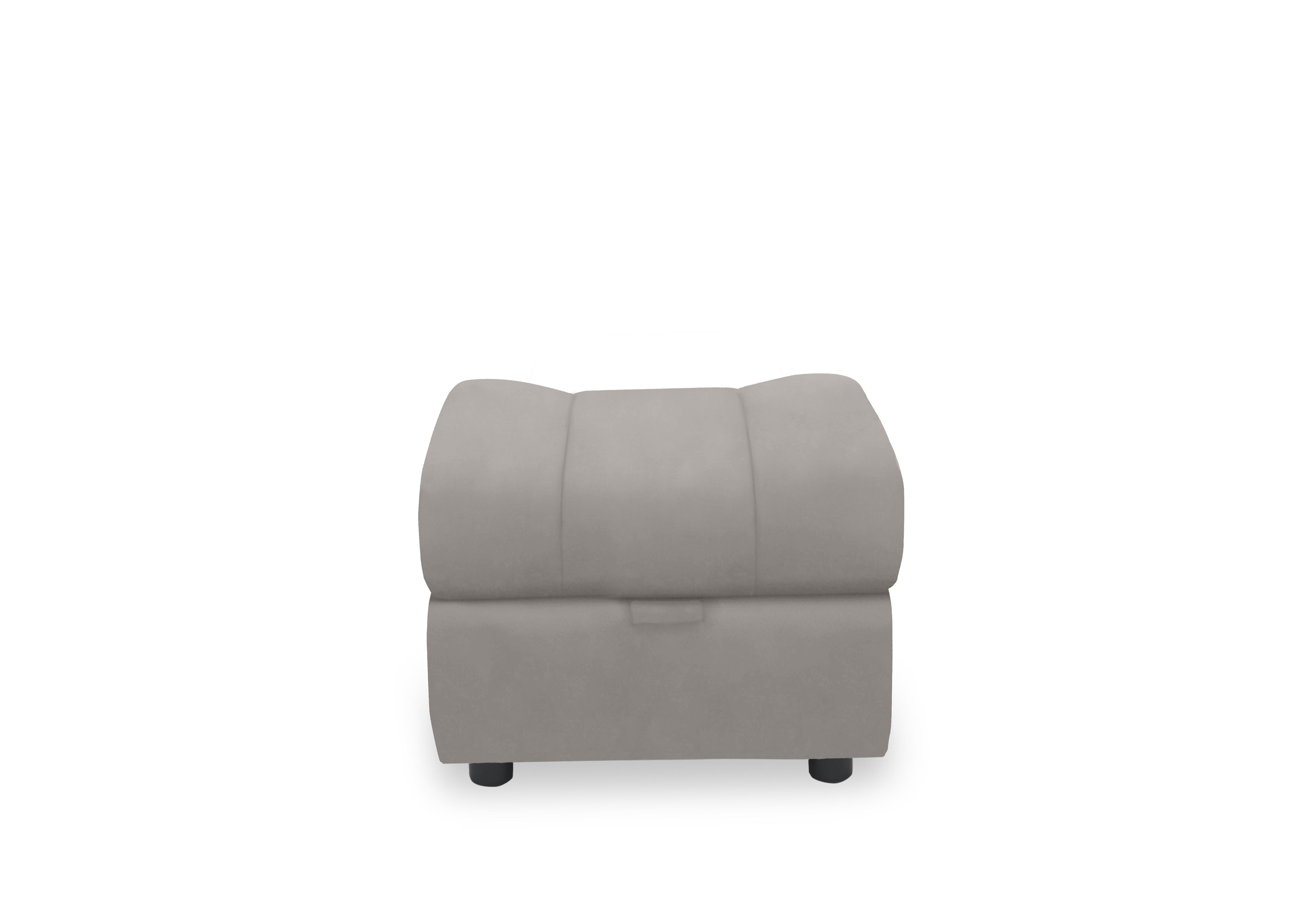 Aero Leather Storage Footstool in Lead Grey Cat-60/23 on Furniture Village