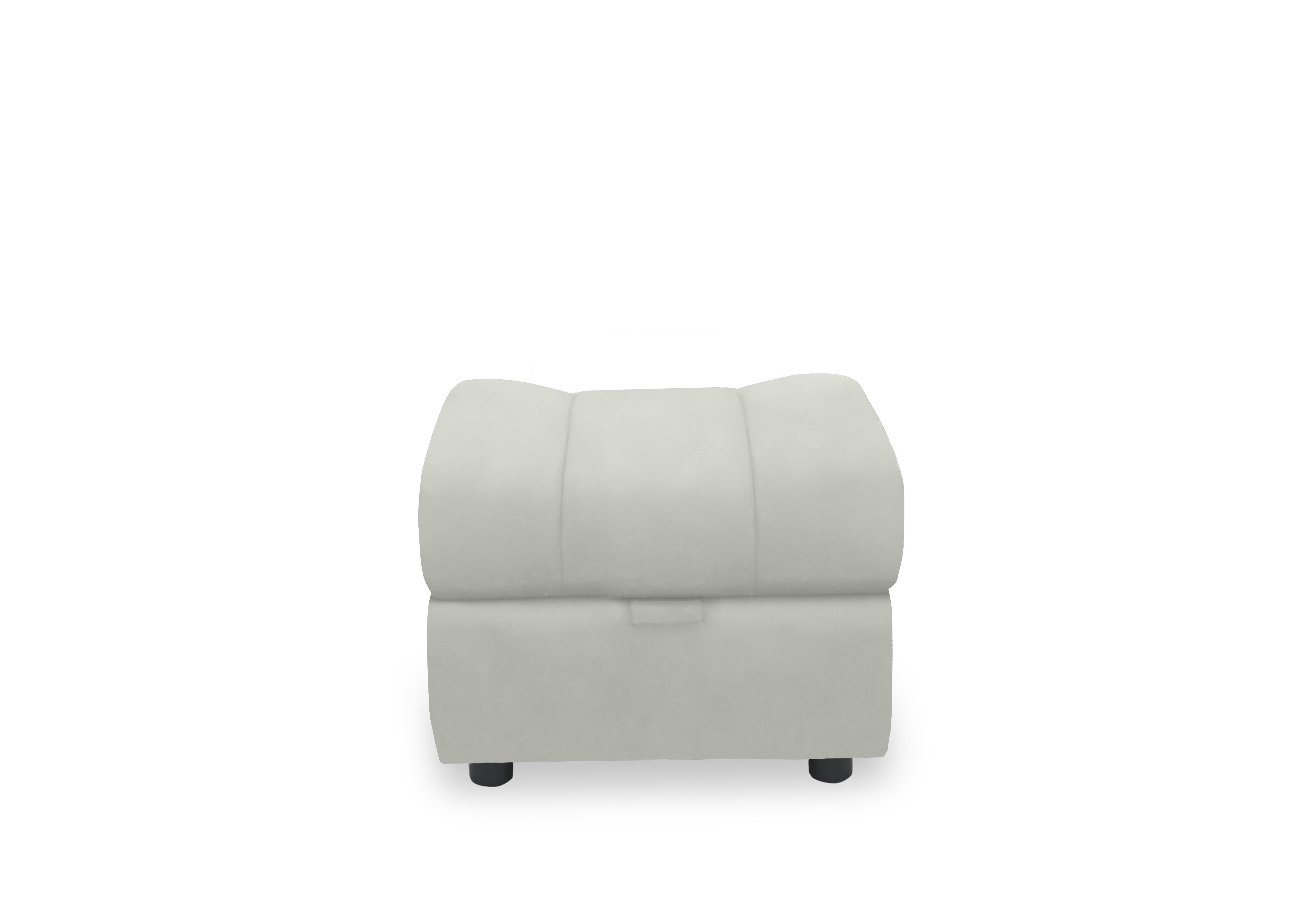 Aero Leather Storage Footstool in Light Grey Cat-40/27 on Furniture Village