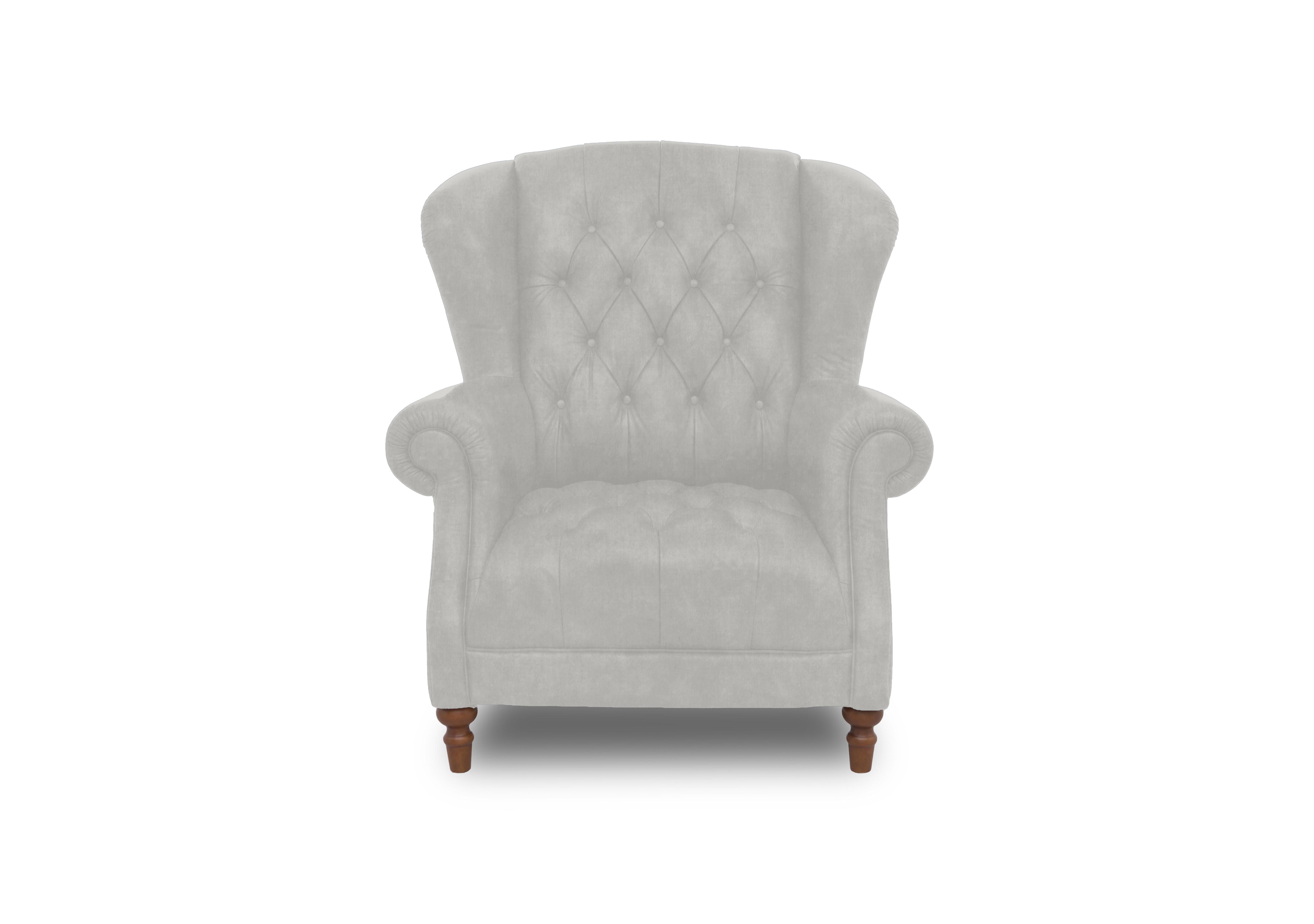 Columbus Fabric Wing Chair in Manhattan Stone 58004 on Furniture Village