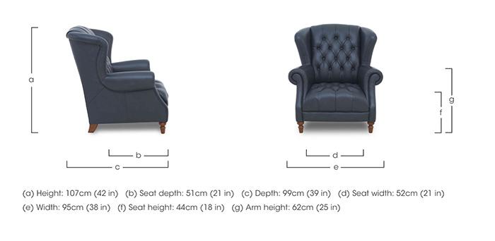 Columbus Leather Wing Chair in  on Furniture Village