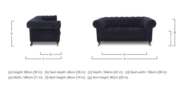 Columbus Fabric 2 Seater Sofa with Castors in  on Furniture Village