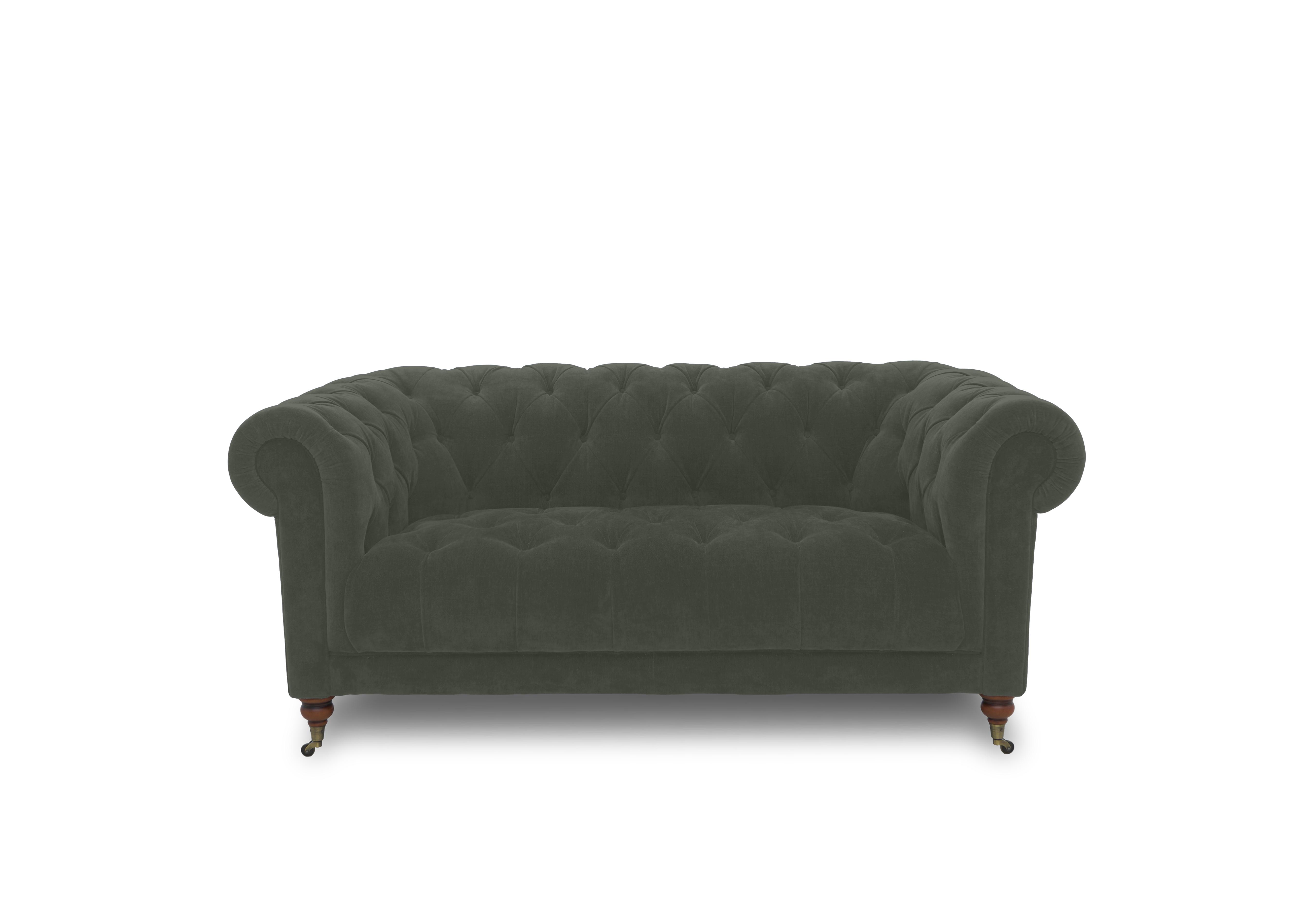 Columbus Fabric 2 Seater Sofa with Castors in Manhattan Pine 58001 on Furniture Village
