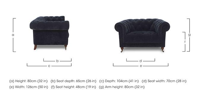 Columbus Fabric Armchair with Castors in  on Furniture Village