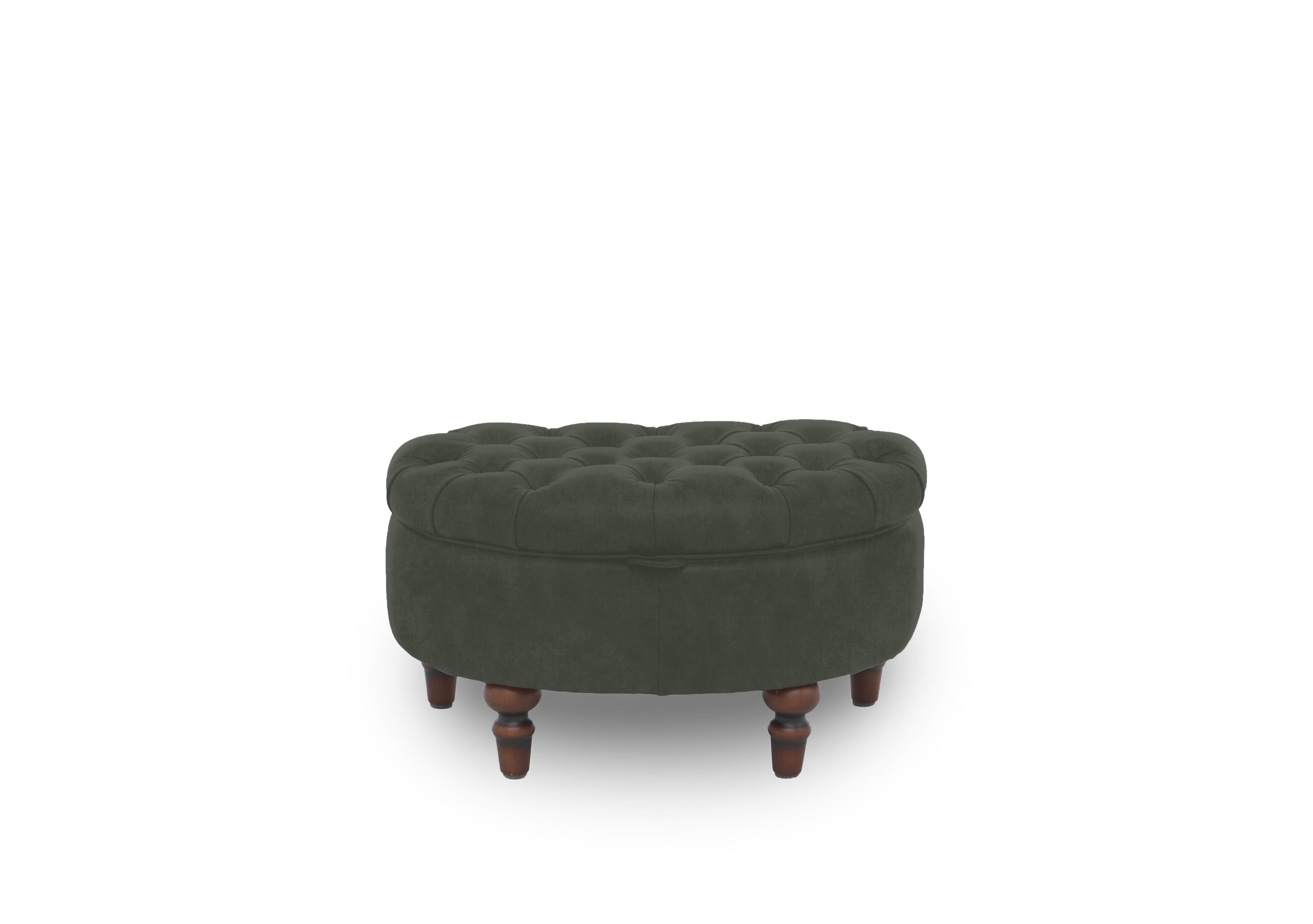 Columbus Fabric Half Moon Footstool in Manhattan Pine 58001 on Furniture Village