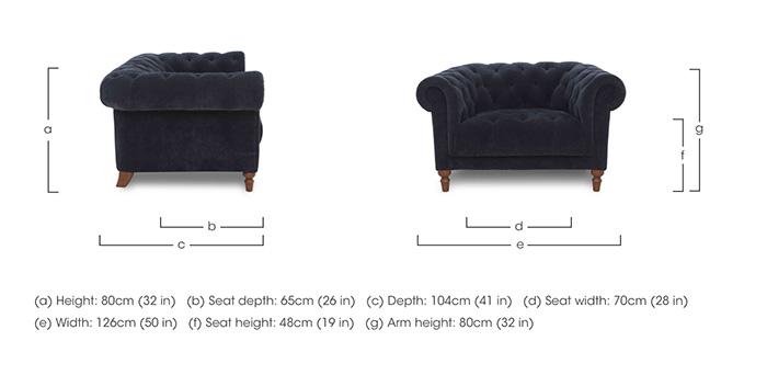 Columbus Fabric Armchair with Wooden Feet in  on Furniture Village