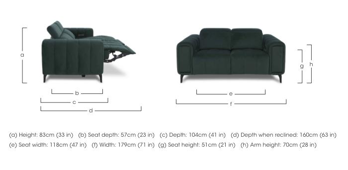 Elphaba Fabric 2 Seater Sofa with Storage Arms in  on Furniture Village