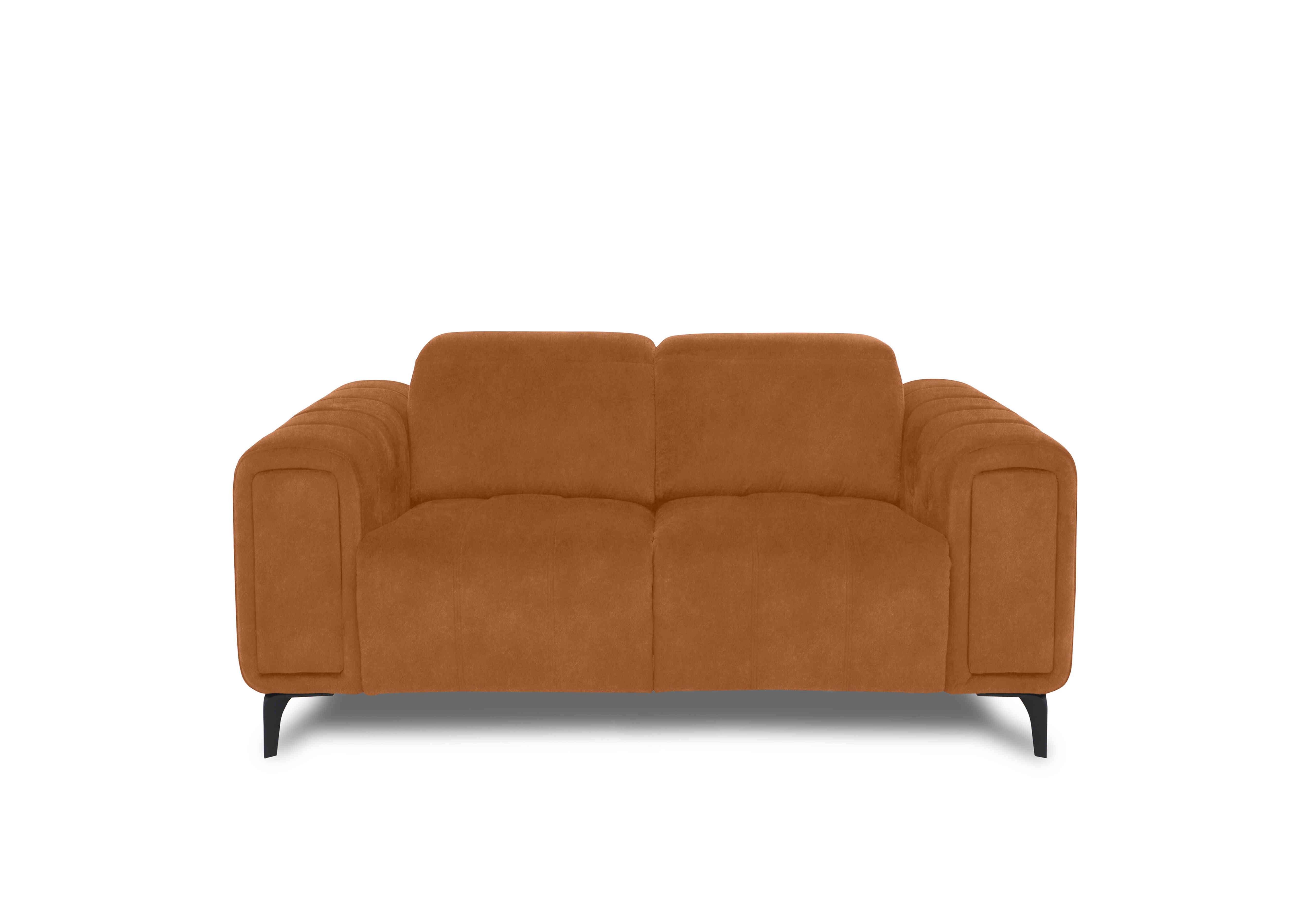 Elphaba Fabric 2 Seater Sofa with Storage Arms in Dexter Pumpkin 43509 on Furniture Village