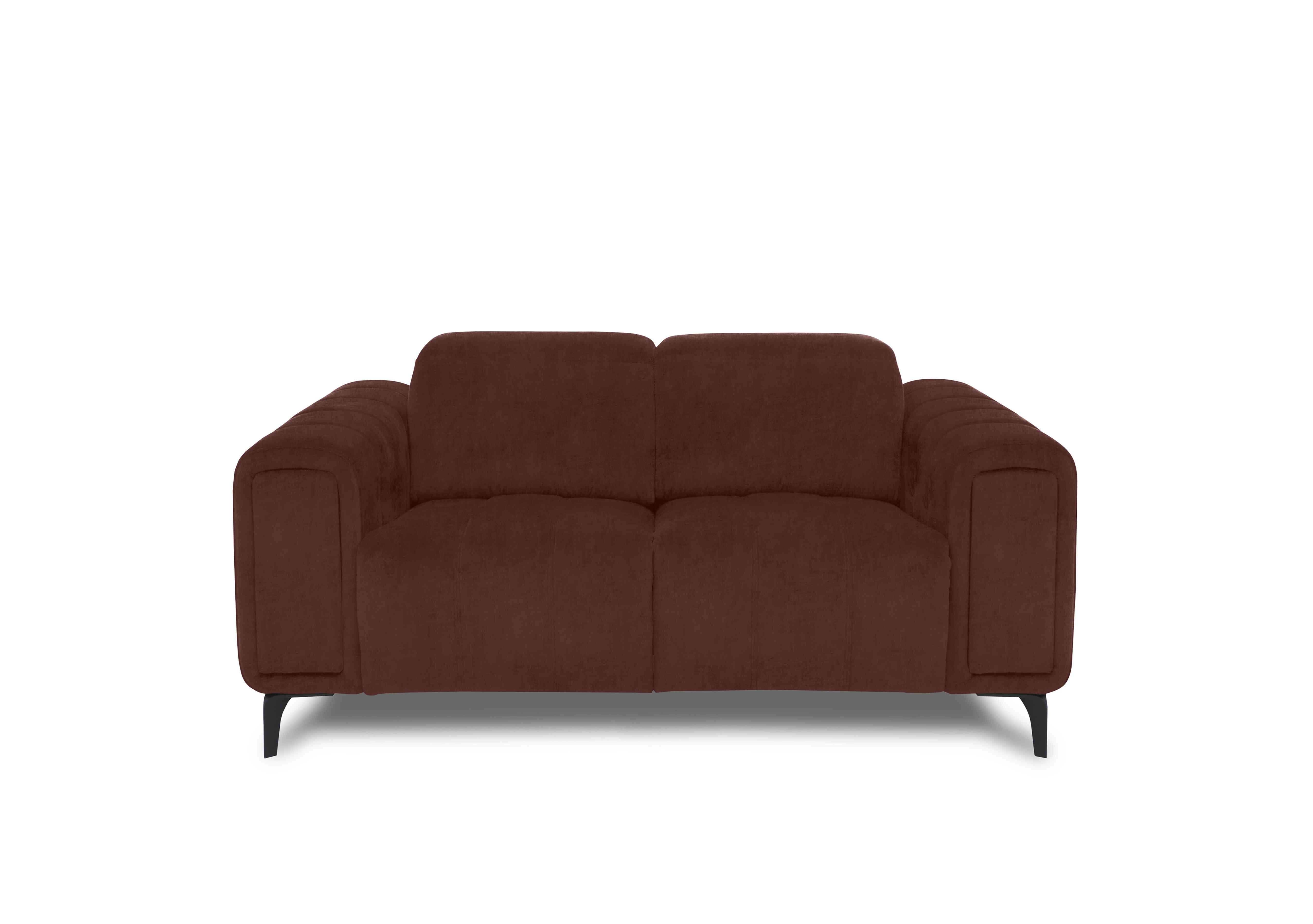 Elphaba Fabric 2 Seater Sofa with Storage Arms in Manhattan Burnt Sienna 58008 on Furniture Village