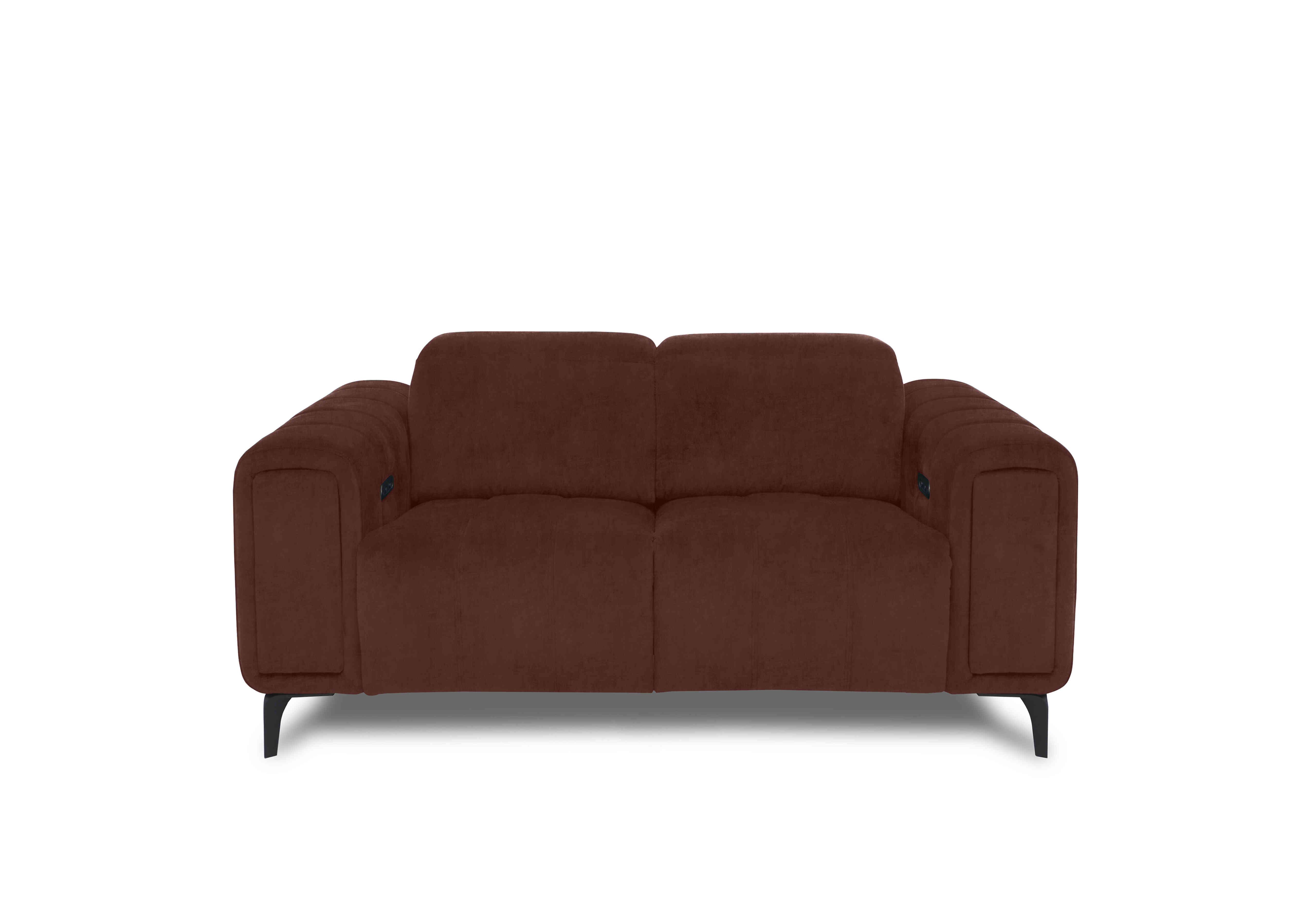 Elphaba Fabric 2 Seater Sofa with Storage Arms in Manhattan Burnt Sienna 58008 on Furniture Village
