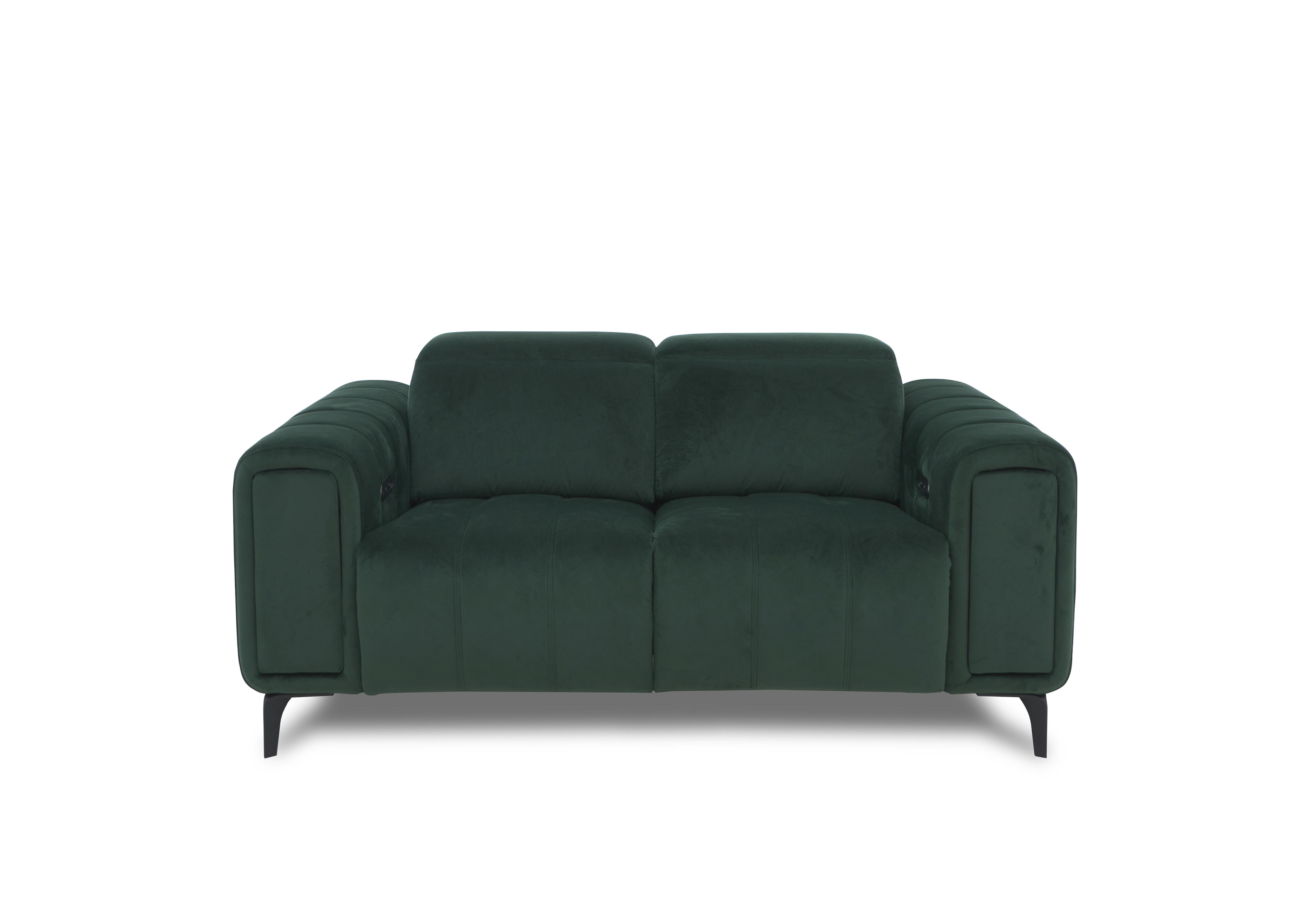 Elphaba Fabric 2 Seater Sofa with Storage Arms in Opulence Bottle Green 51011 on Furniture Village