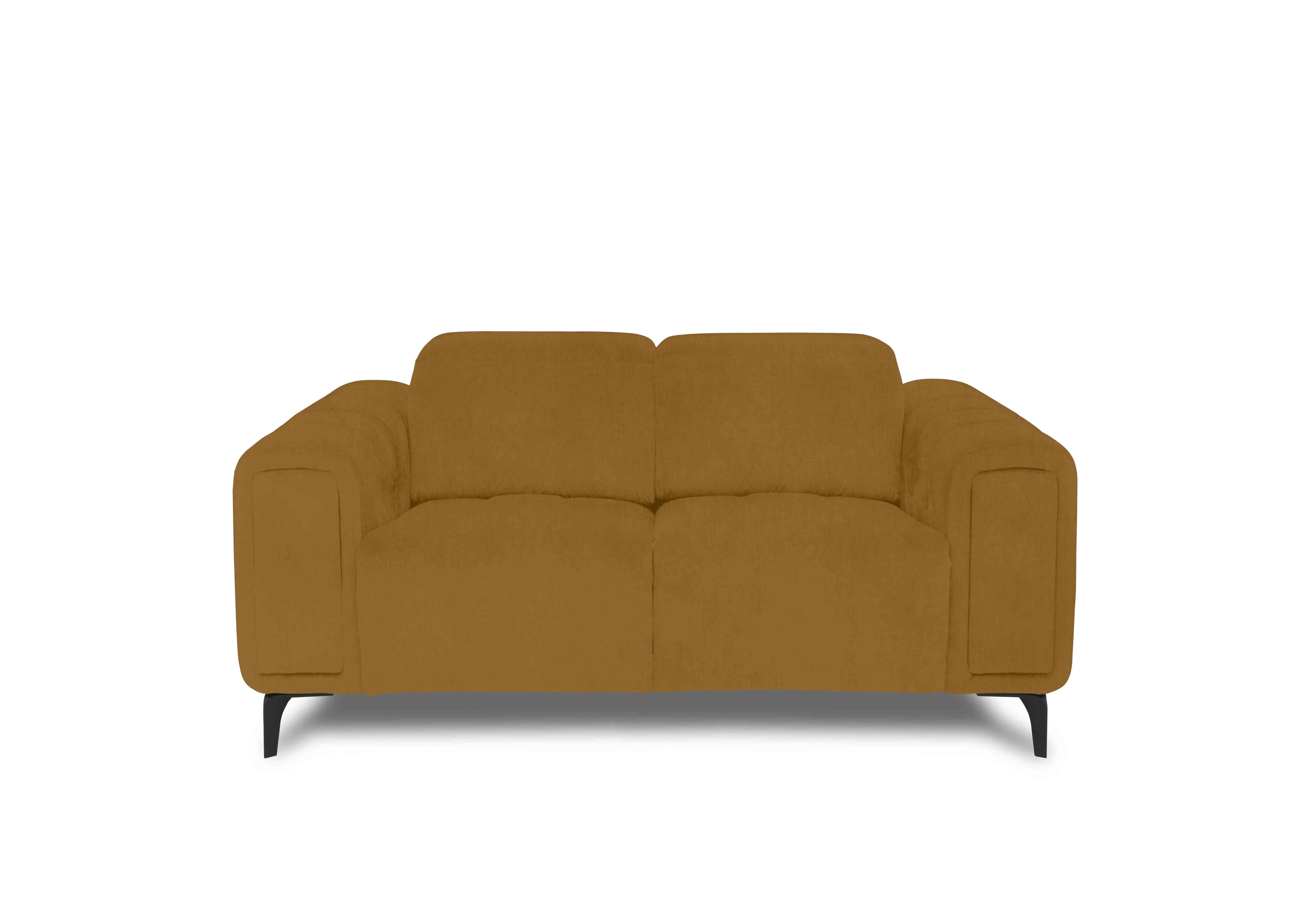 Elphaba Fabric 2 Seater Sofa with Storage Arms in Opulence Saffron 51009 on Furniture Village