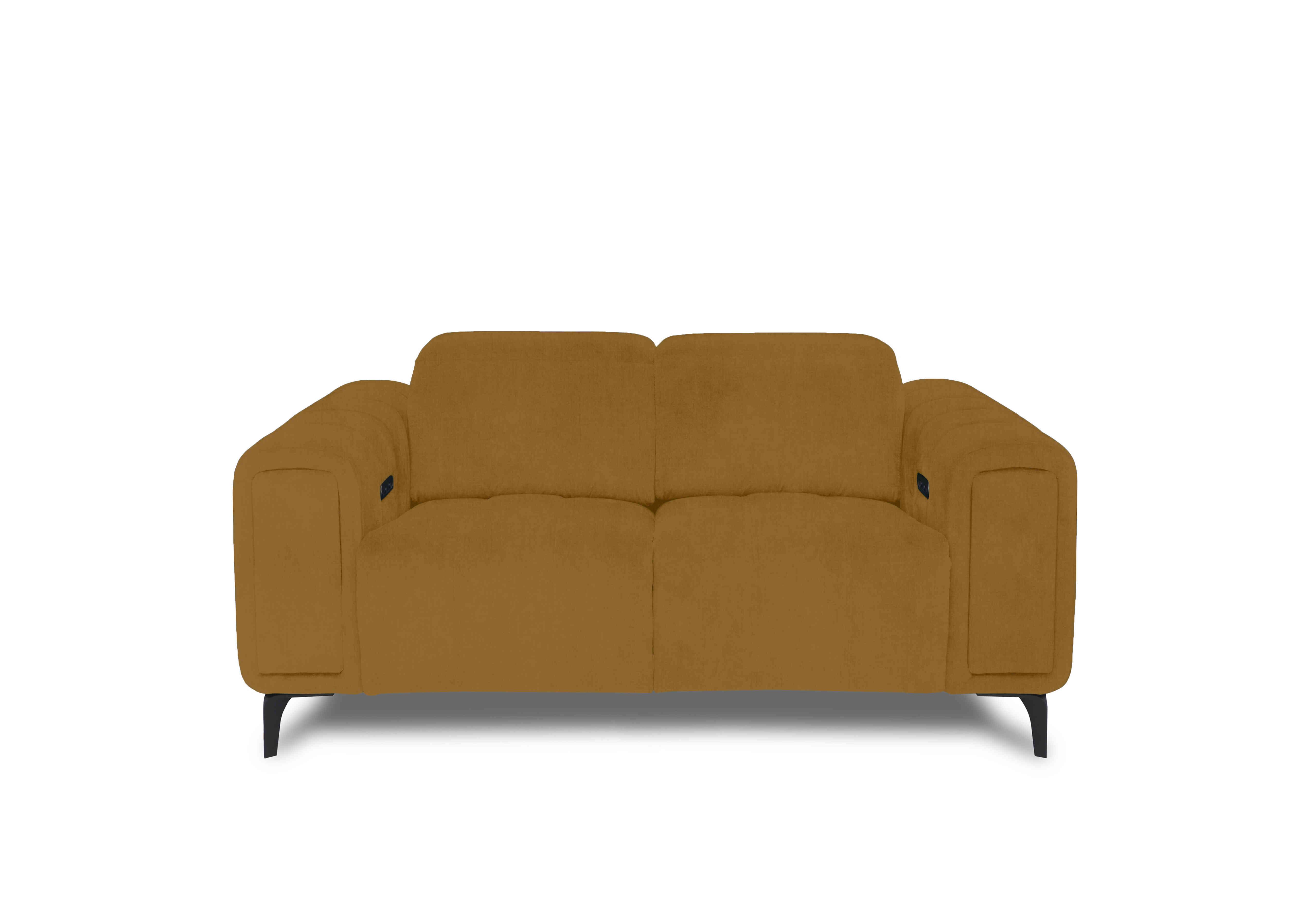 Elphaba Fabric 2 Seater Sofa with Storage Arms in Opulence Saffron 51009 on Furniture Village