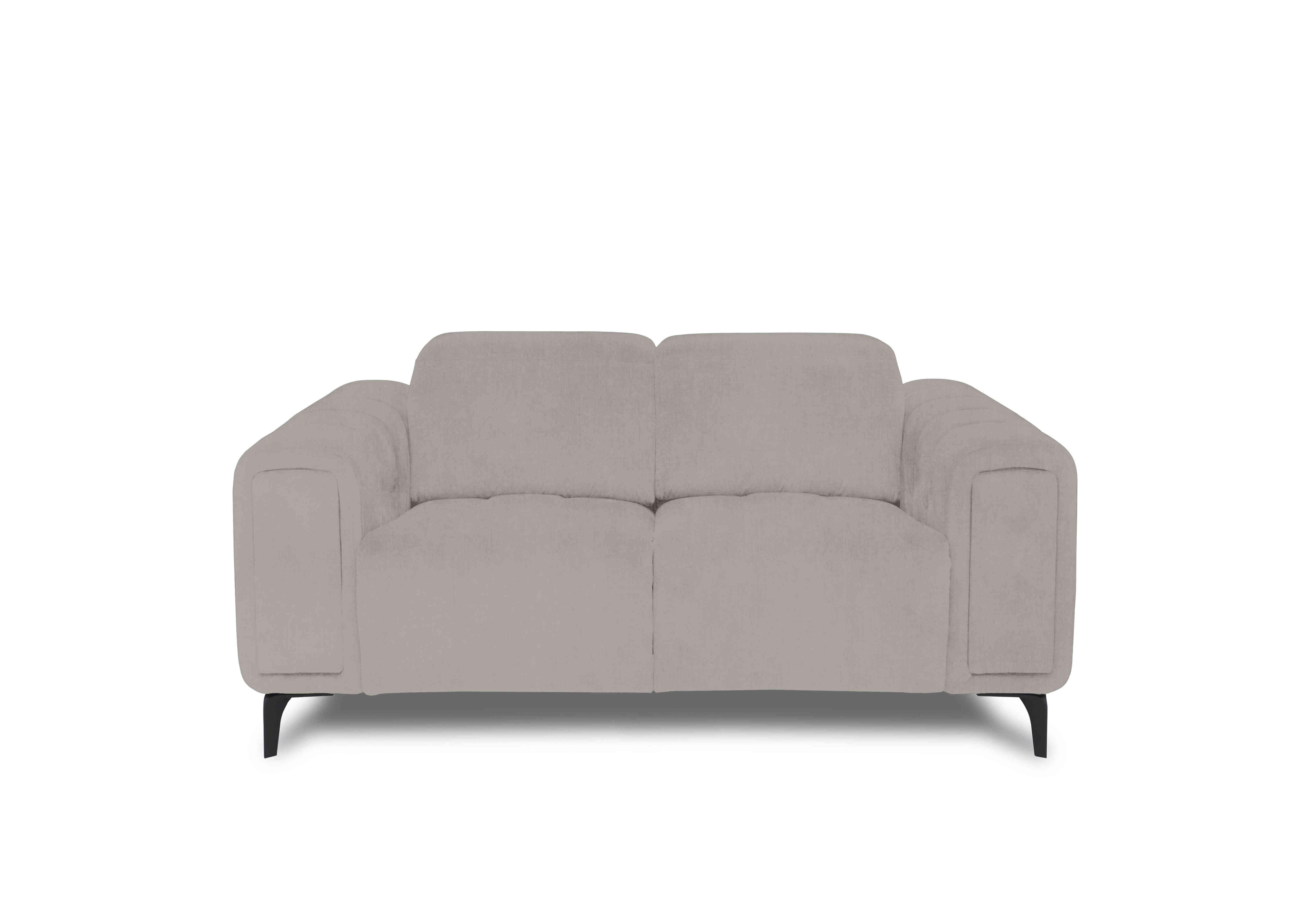Elphaba Fabric 2 Seater Sofa with Storage Arms in Opulence Silver 51007 on Furniture Village