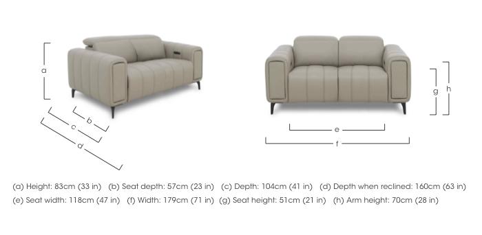 Elphaba Leather 2 Seater Sofa with Storage Arms in  on Furniture Village