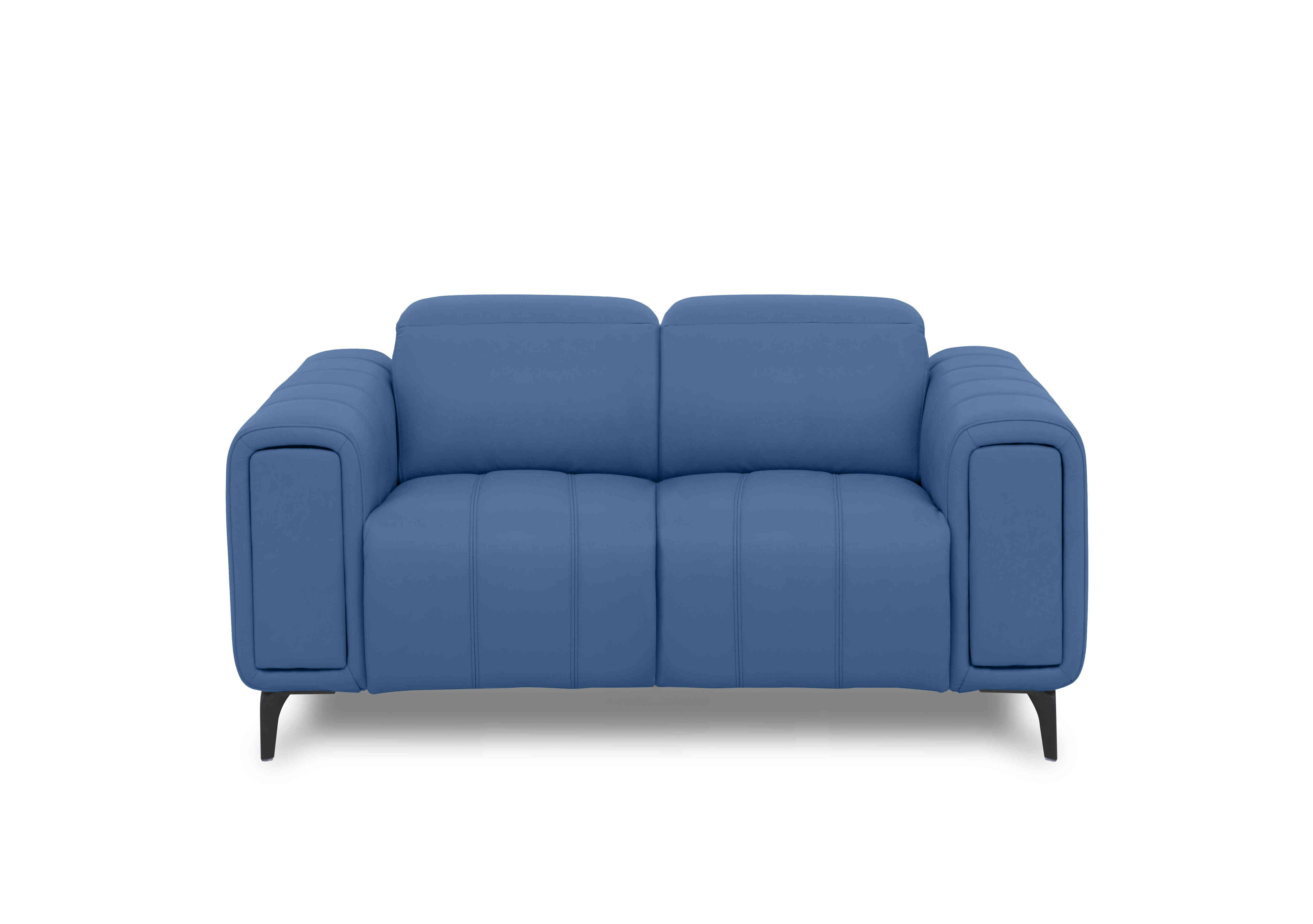 Elphaba Leather 2 Seater Sofa with Storage Arms in Aegean Cat-40/12 on Furniture Village