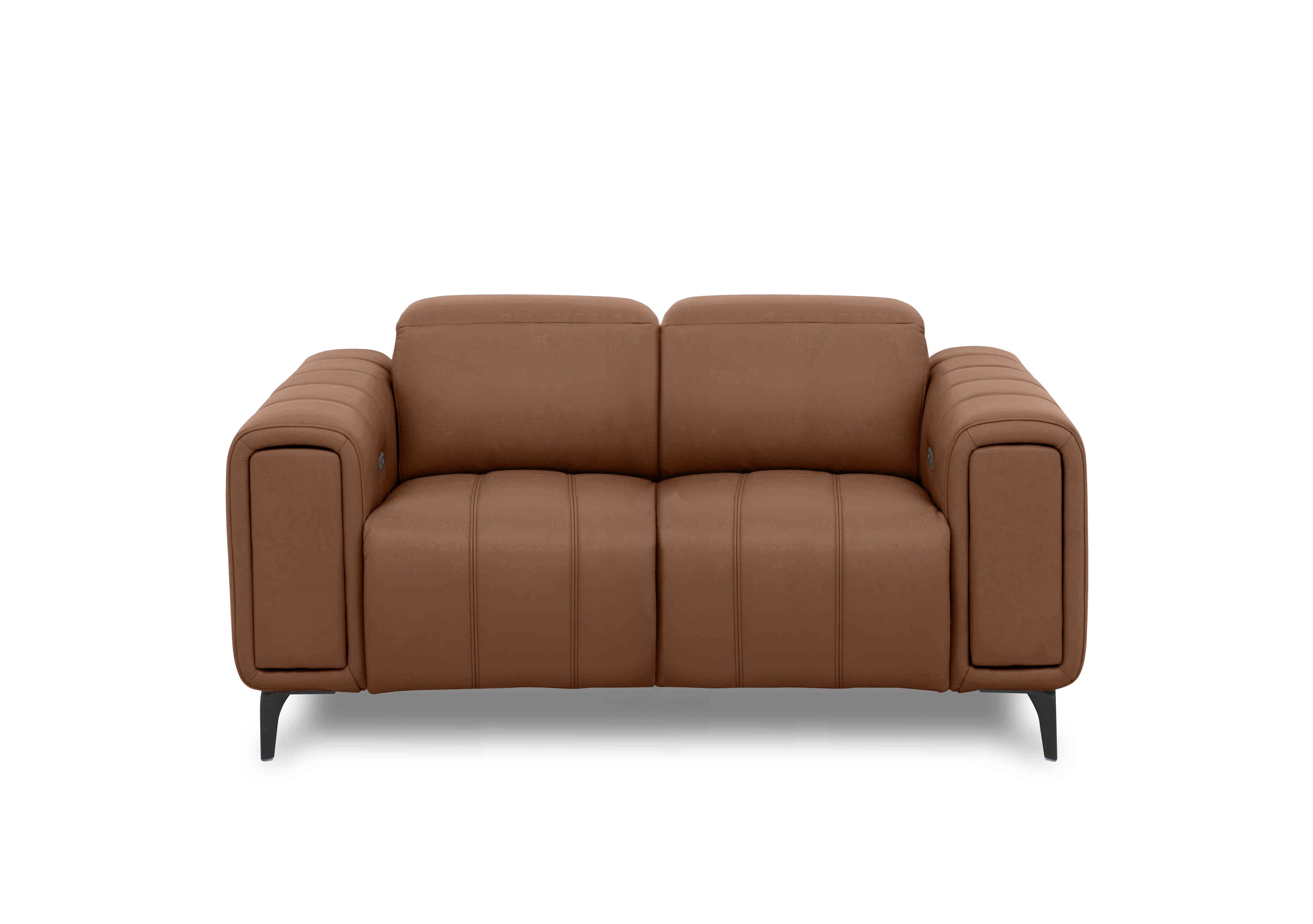 Elphaba Leather 2 Seater Sofa with Storage Arms in Butterscotch Cat-60/07 on Furniture Village