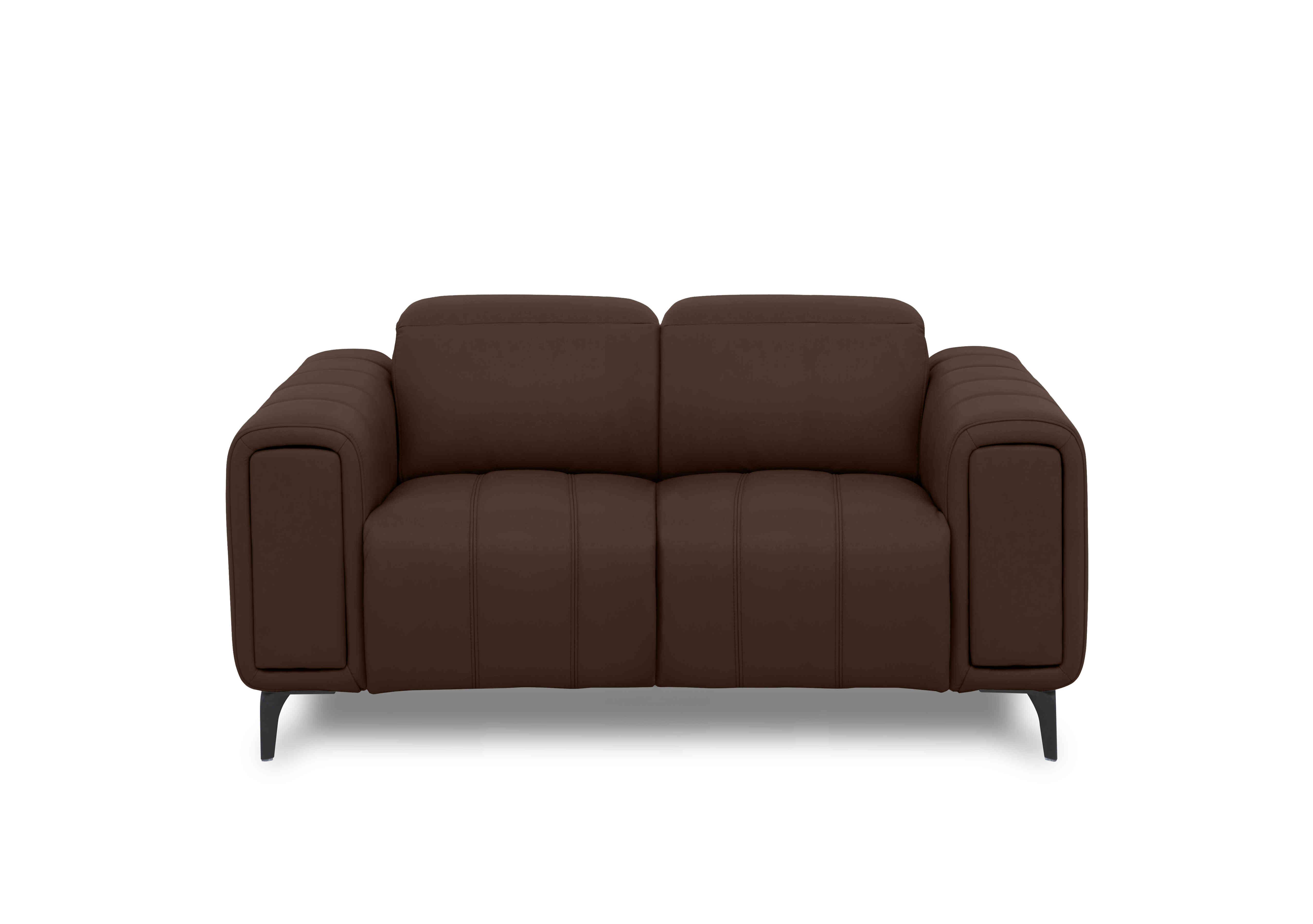 Elphaba Leather 2 Seater Sofa with Storage Arms in Chocolate Cat-60/08 on Furniture Village