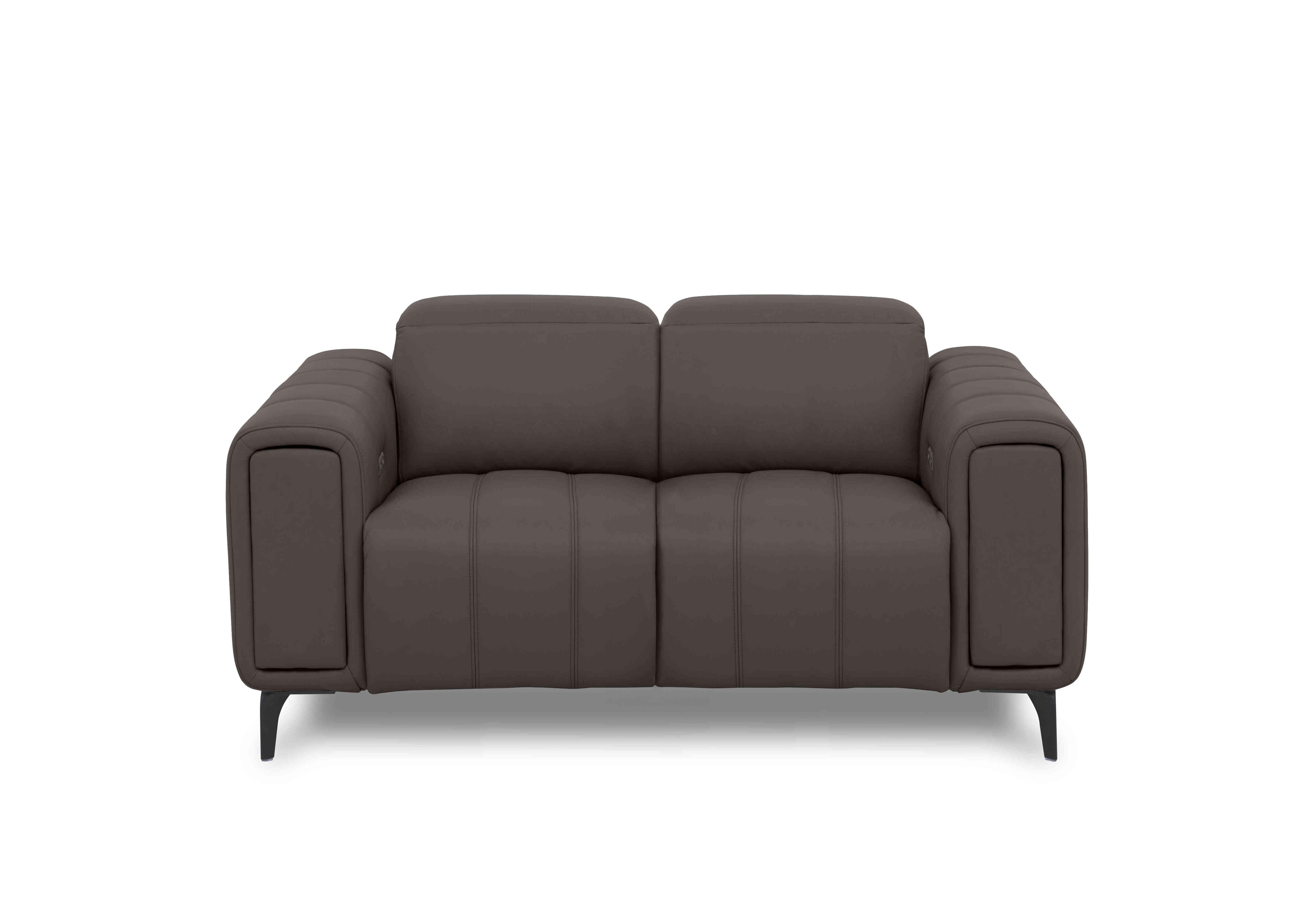 Elphaba Leather 2 Seater Sofa with Storage Arms in Storm Cat-60/21 on Furniture Village
