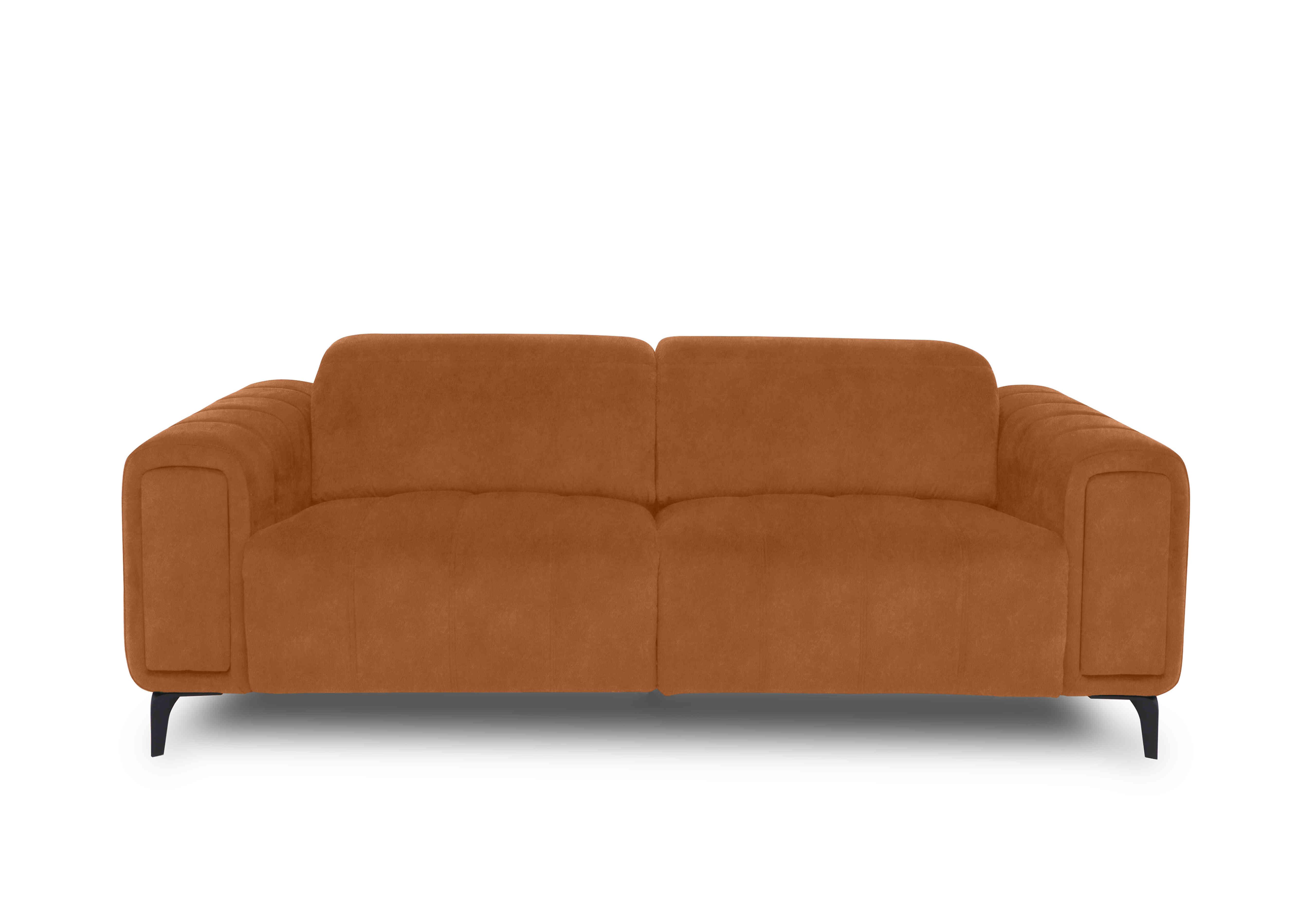 Elphaba Fabric 3 Seater Sofa with Storage Arms in Dexter Pumpkin 43509 on Furniture Village